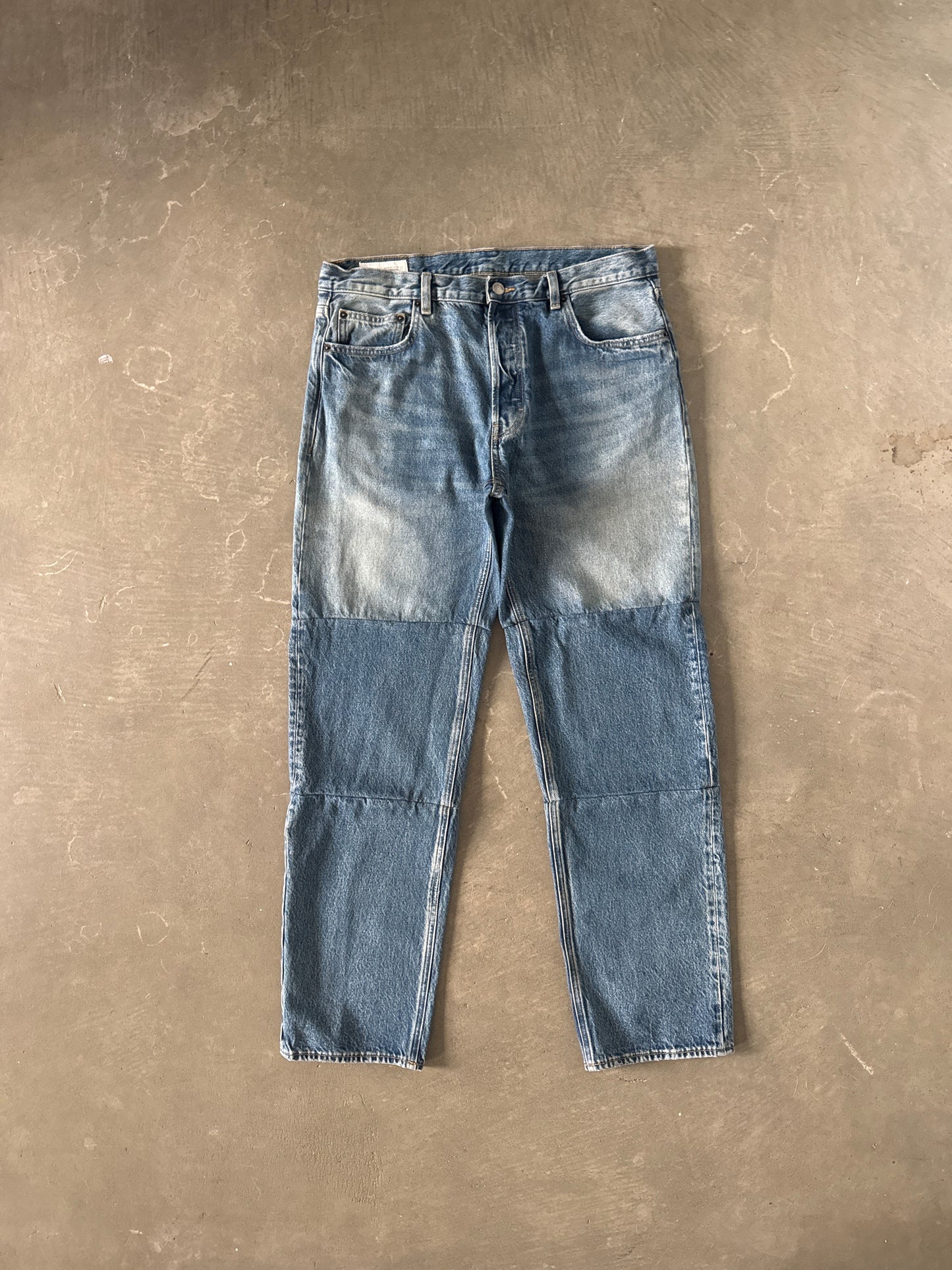 Zara Patchwork Relaxed Fit Denim Jeans