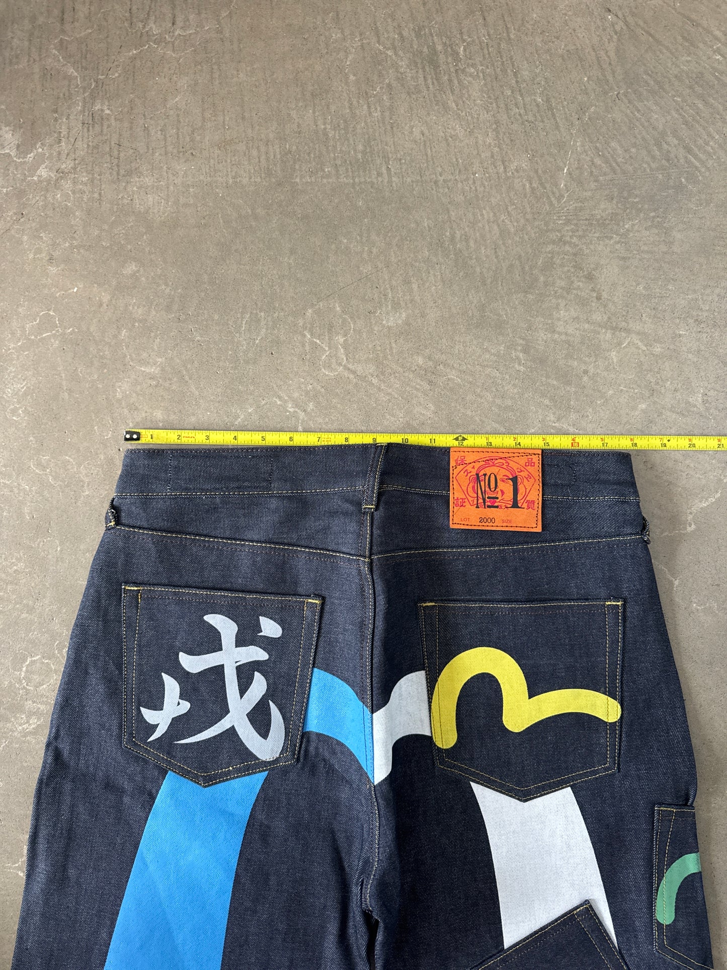 Evisu Multi Pocket Japanese Art Selvedge Denim Jeans