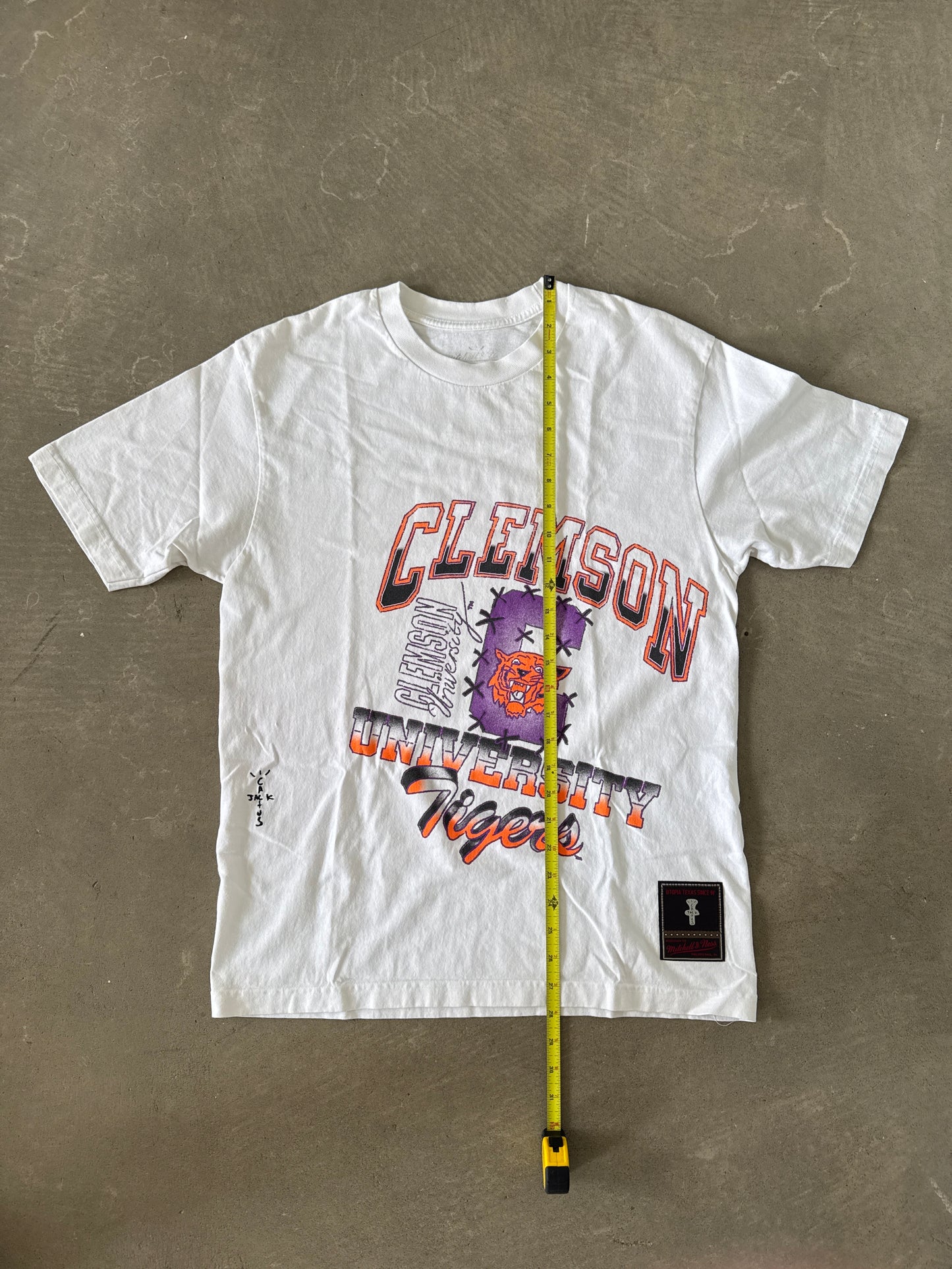 Travis Scott x Mitchell & Ness Clemson University Tigers Hand-Drawn Tee