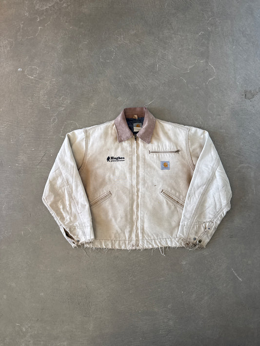 Vintage Carhartt Detroit Distressed Tan Sun Faded Jacket