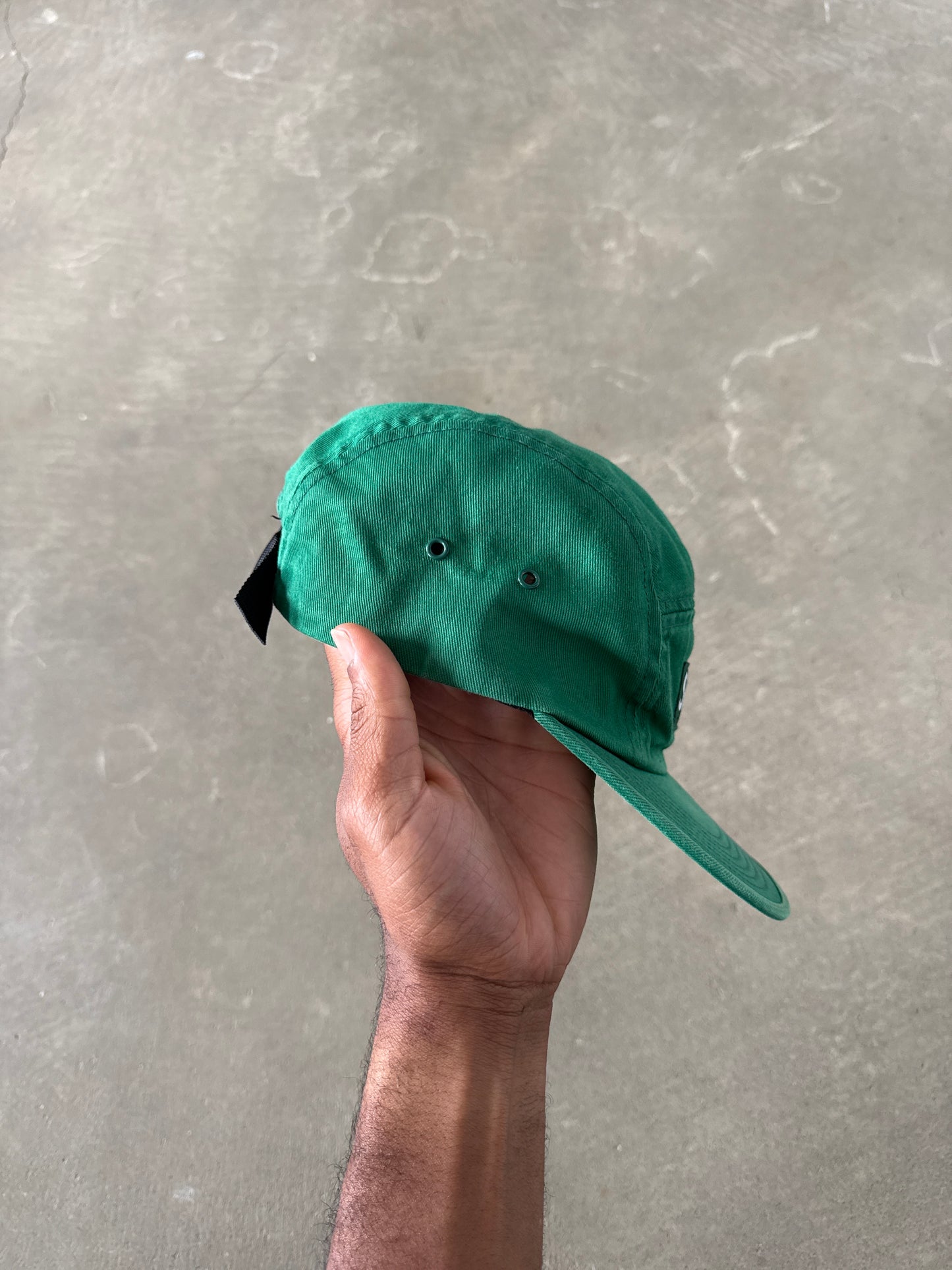 Supreme Washed Chino Twill Green 5-Panel Camp Cap (FW24)