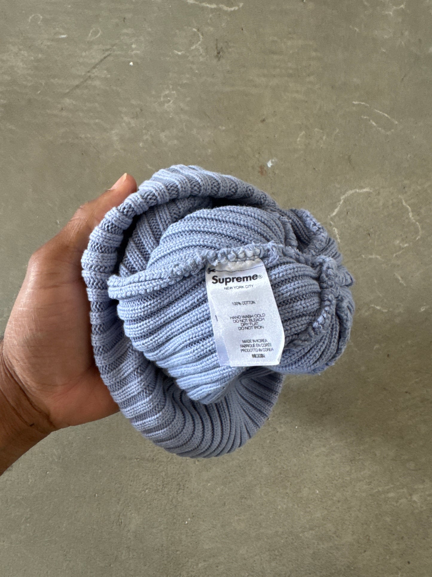 Supreme Overdyed Slate Beanie