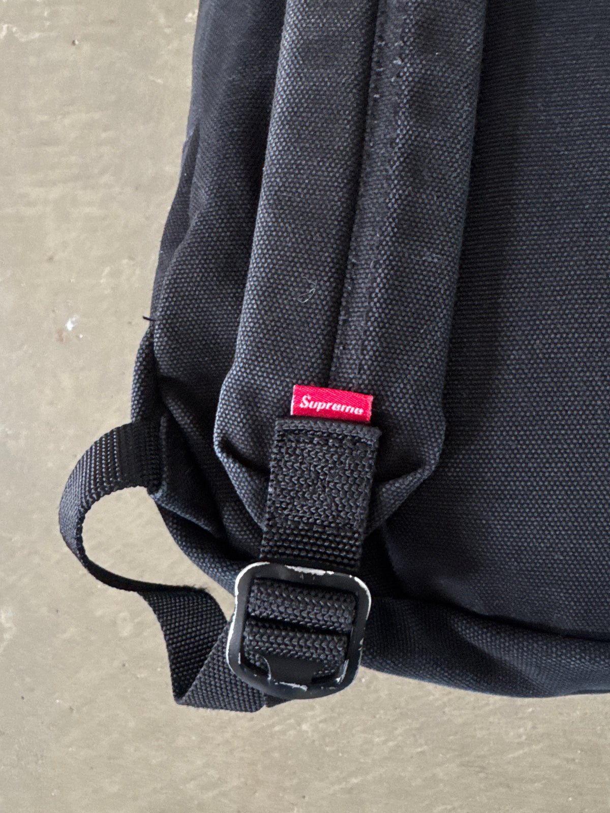 Supreme Canvas Black Backpack (FW22)