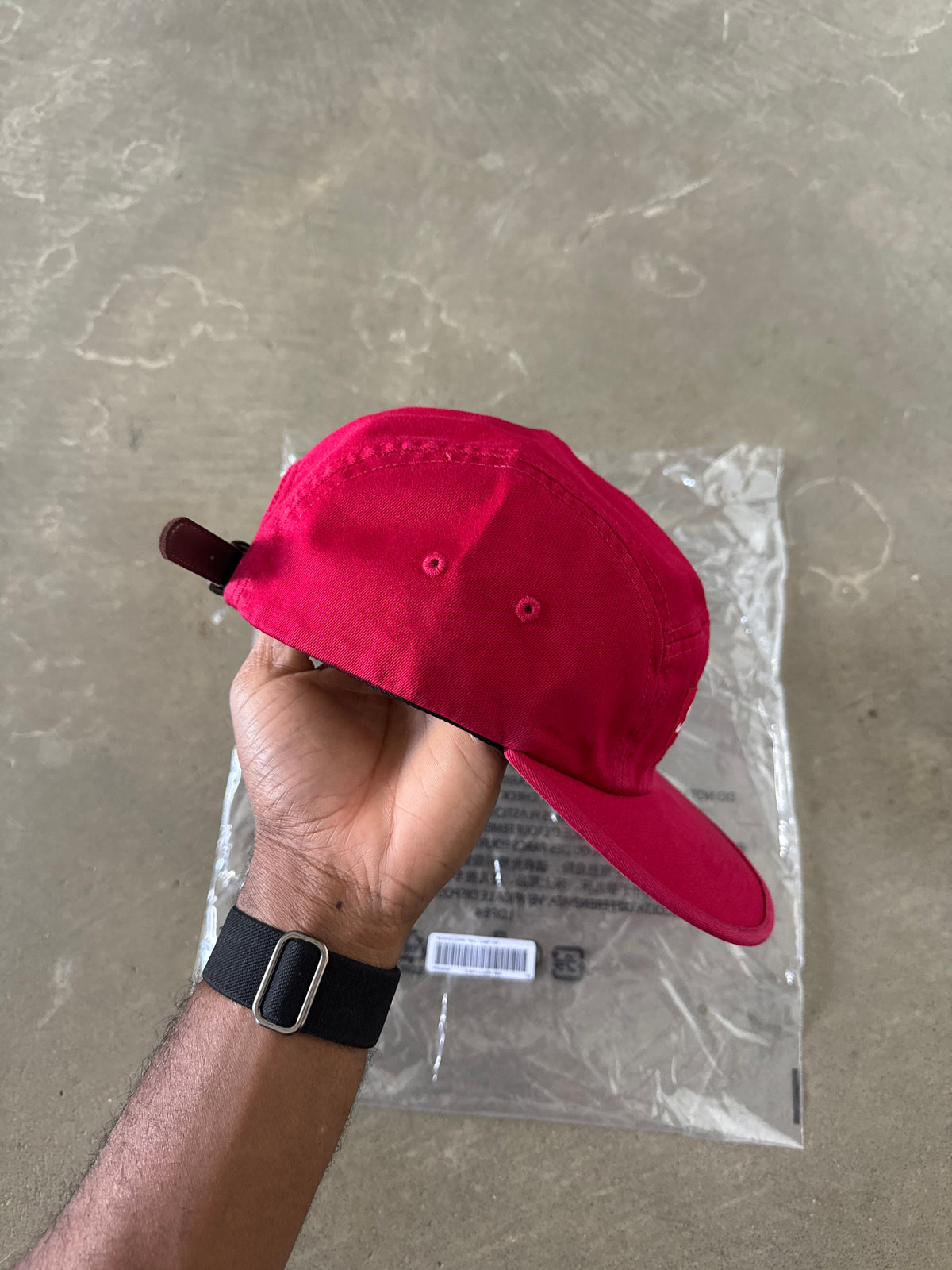 Supreme Washed Chino Twill Red Camp Cap Hat (FW26)