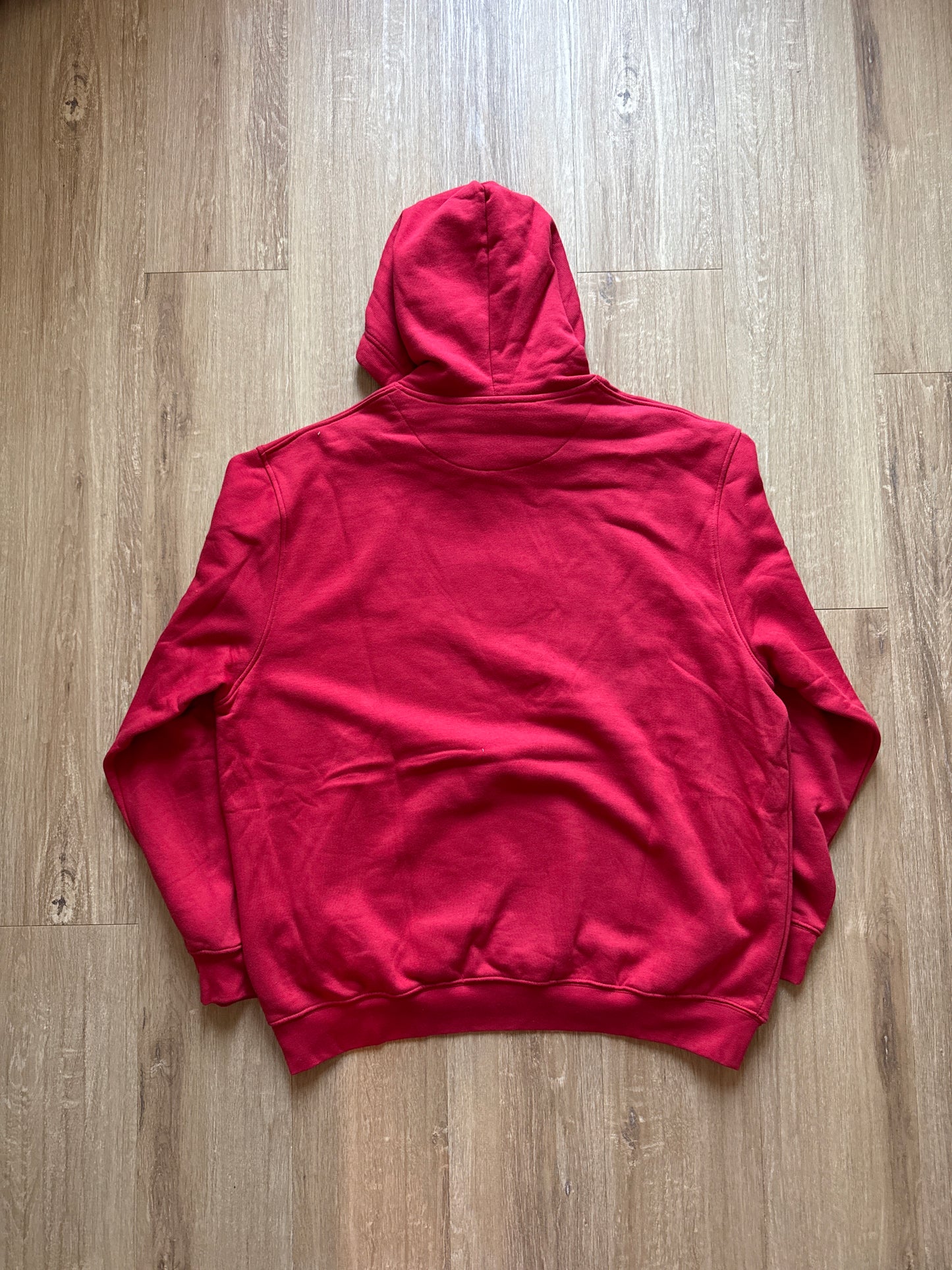Vintage Y2K Nike Red Embroidered Logo Hoodie