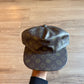 Vintage 90s Monogram Leather Designer Snap Back Hat