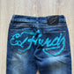 Y2K Ed Hardy Women’s Skulls Skeleton Rose Denim Jeans
