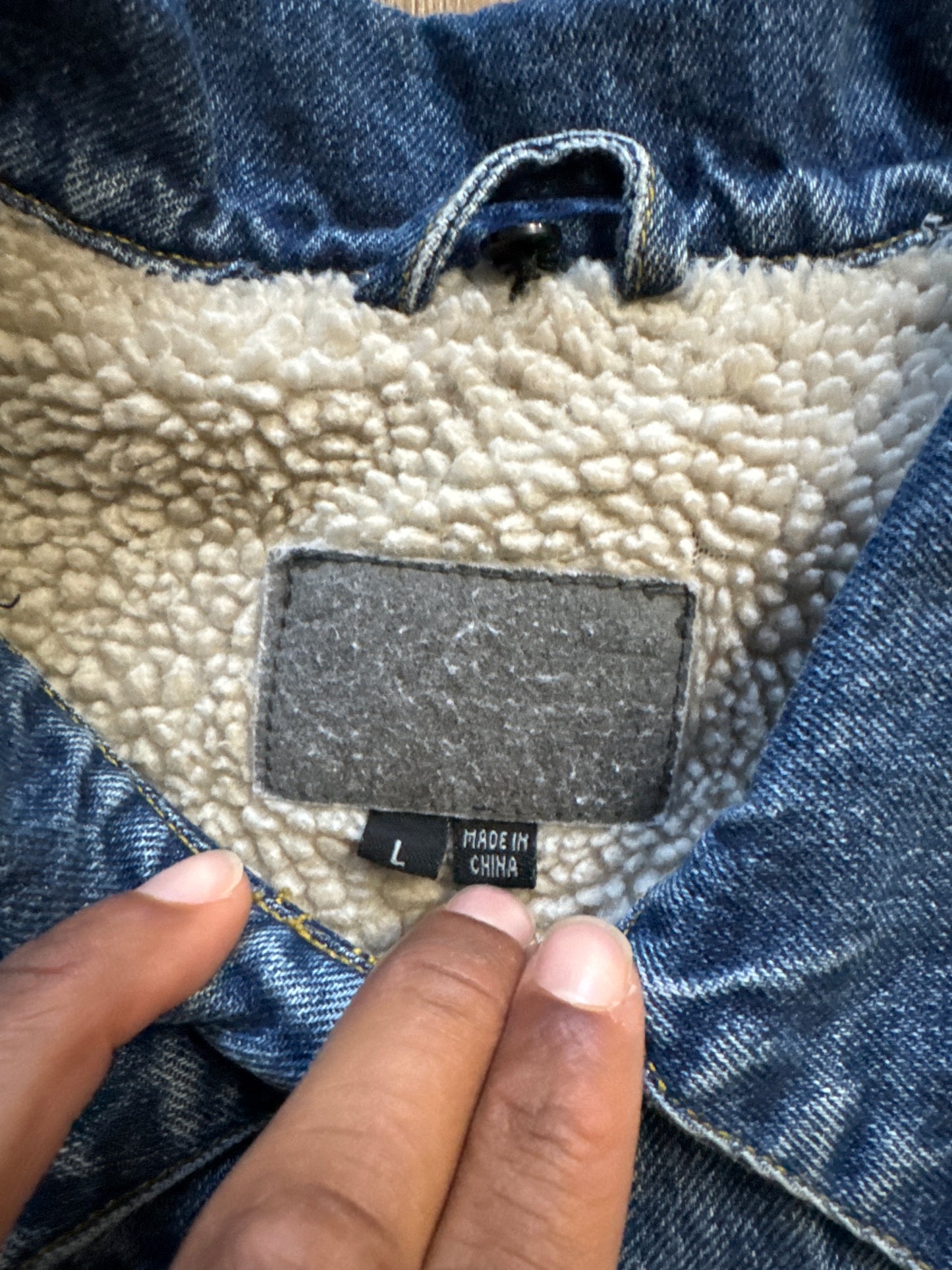 Vintage Lee Sherpa Line Denim Jean Jacket