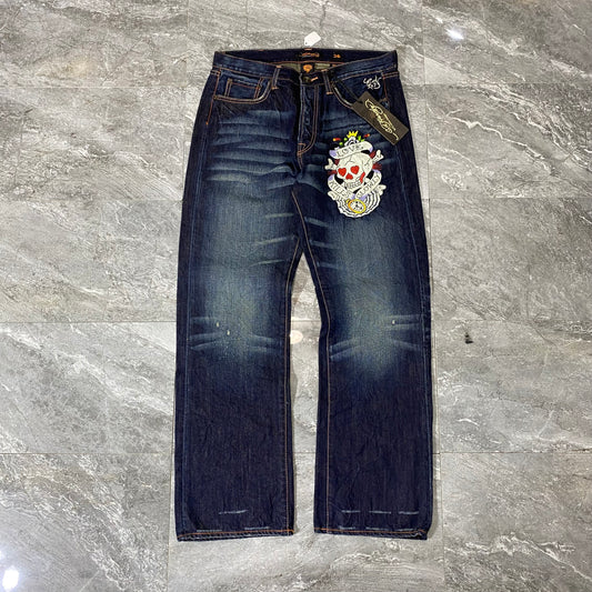 Vintage Ed Hardy Skull Love Kills Slowly