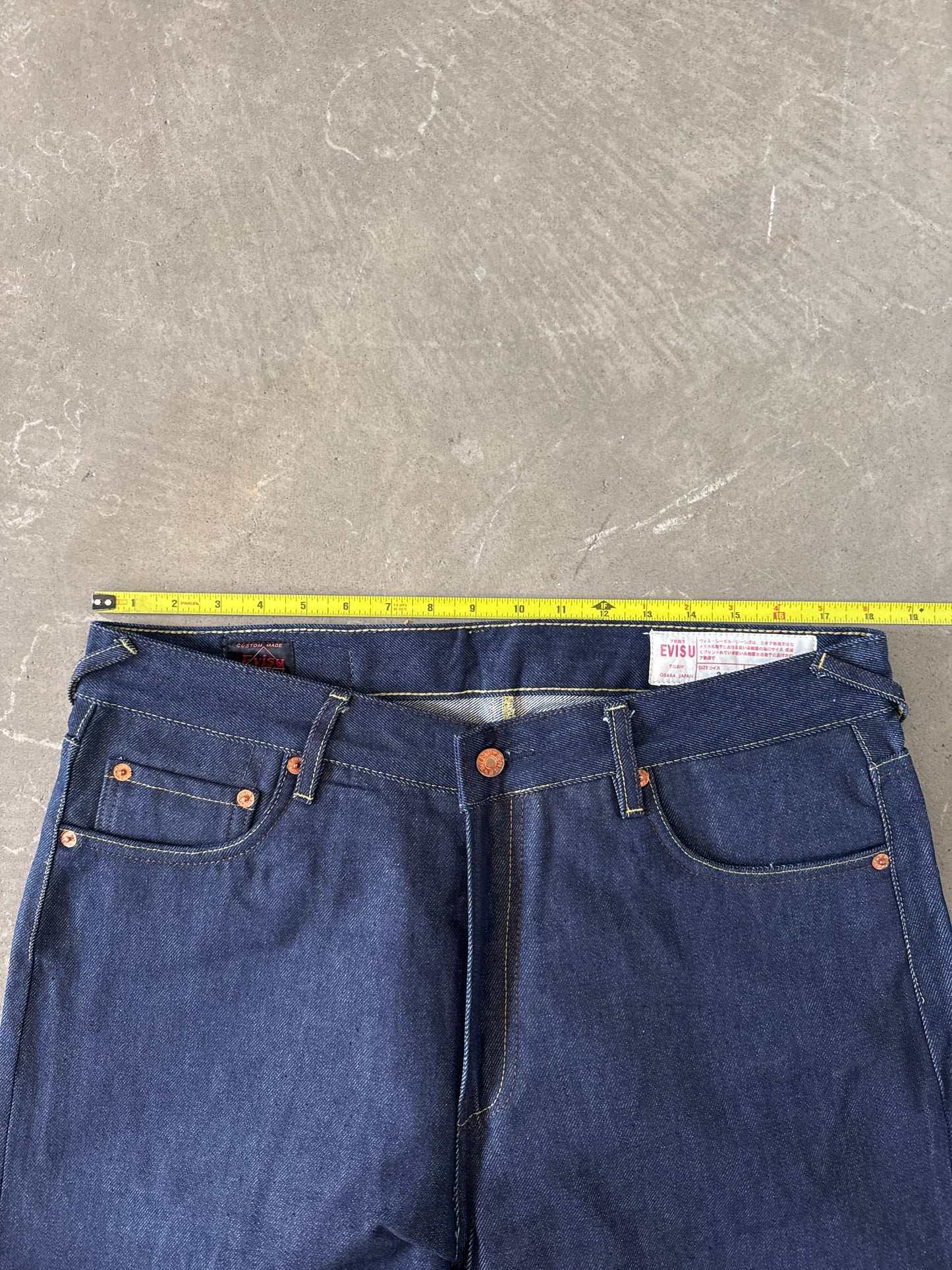 Evisu Japanese Brown Wave Art Selvedge Denim Jeans