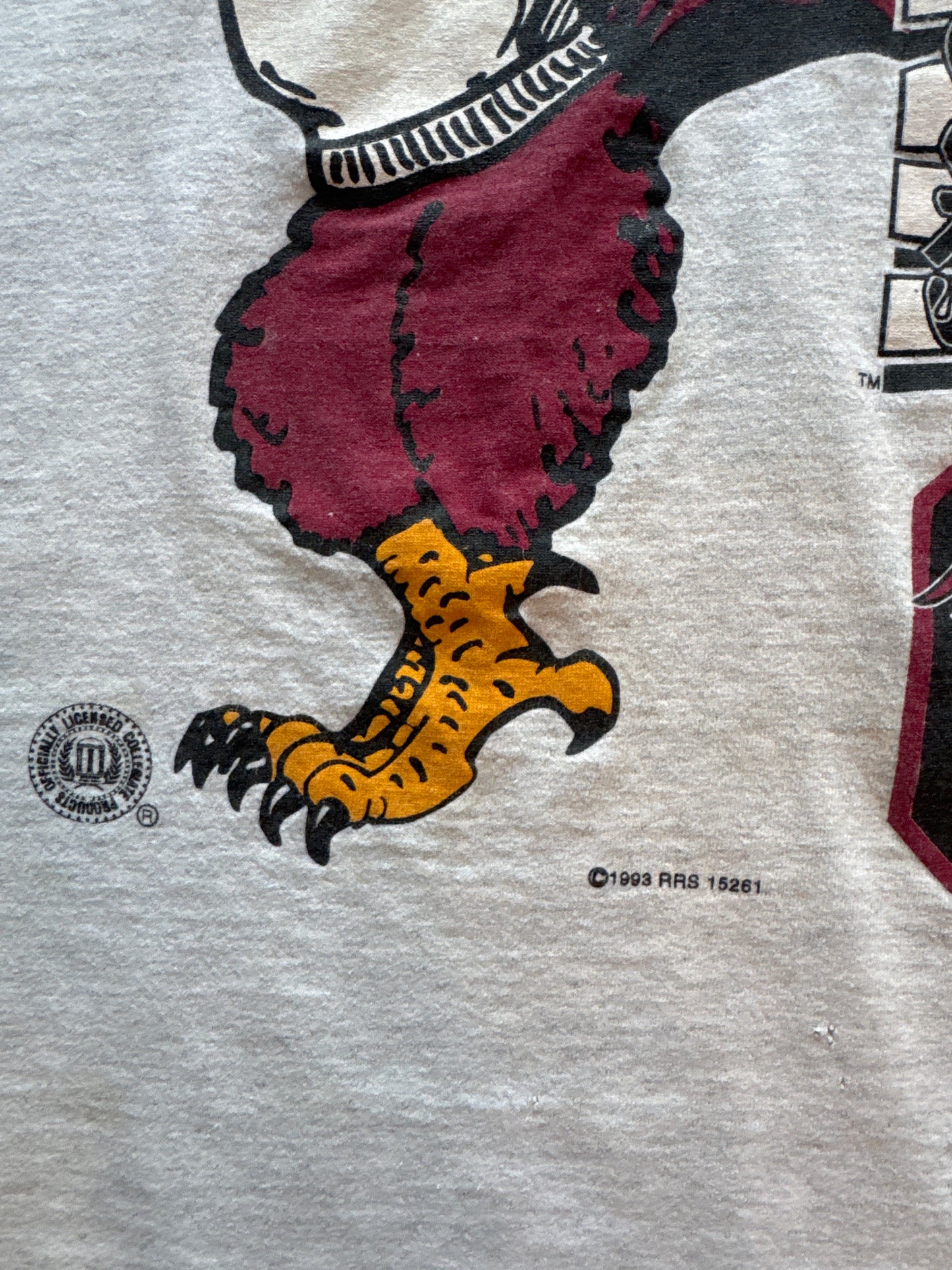 Vintage 1993 The University Of South Carolina Gamecocks Hooded Long Sleeve