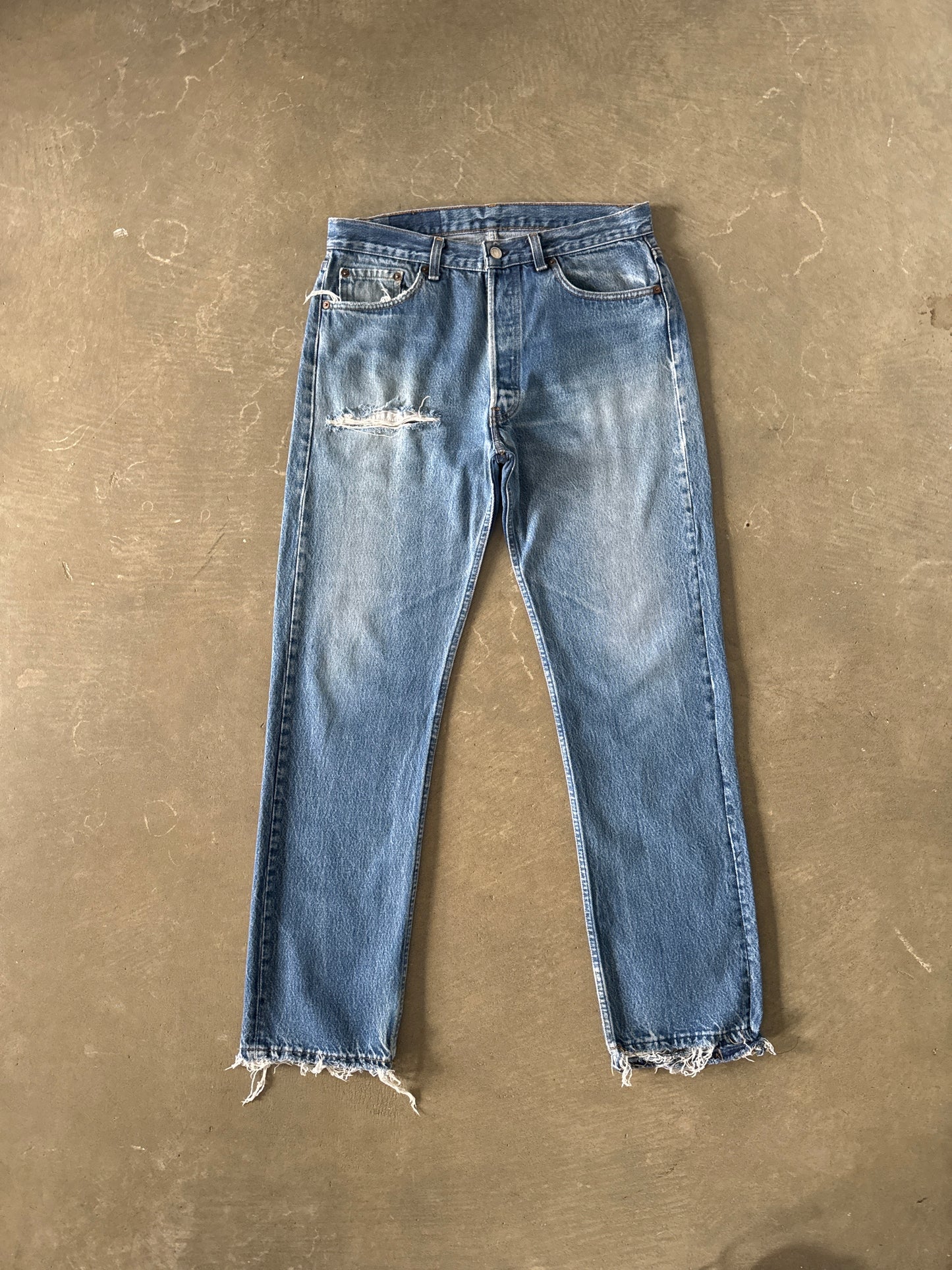 Vintage Levi’s 501 Distressed Denim Jeans