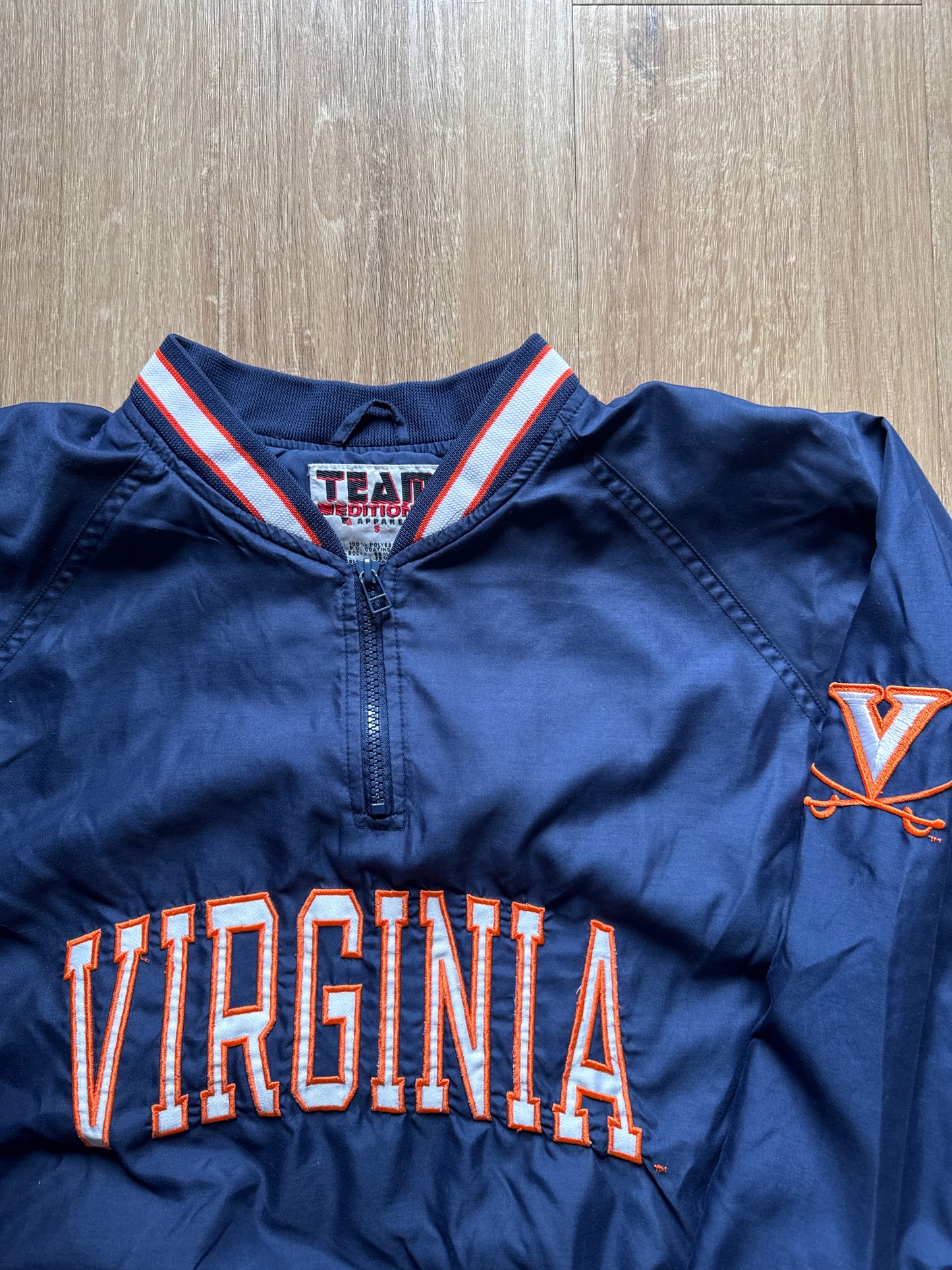Vintage Team Edition Apparel University Of Virginia Cavaliers Quater Zip Pullover