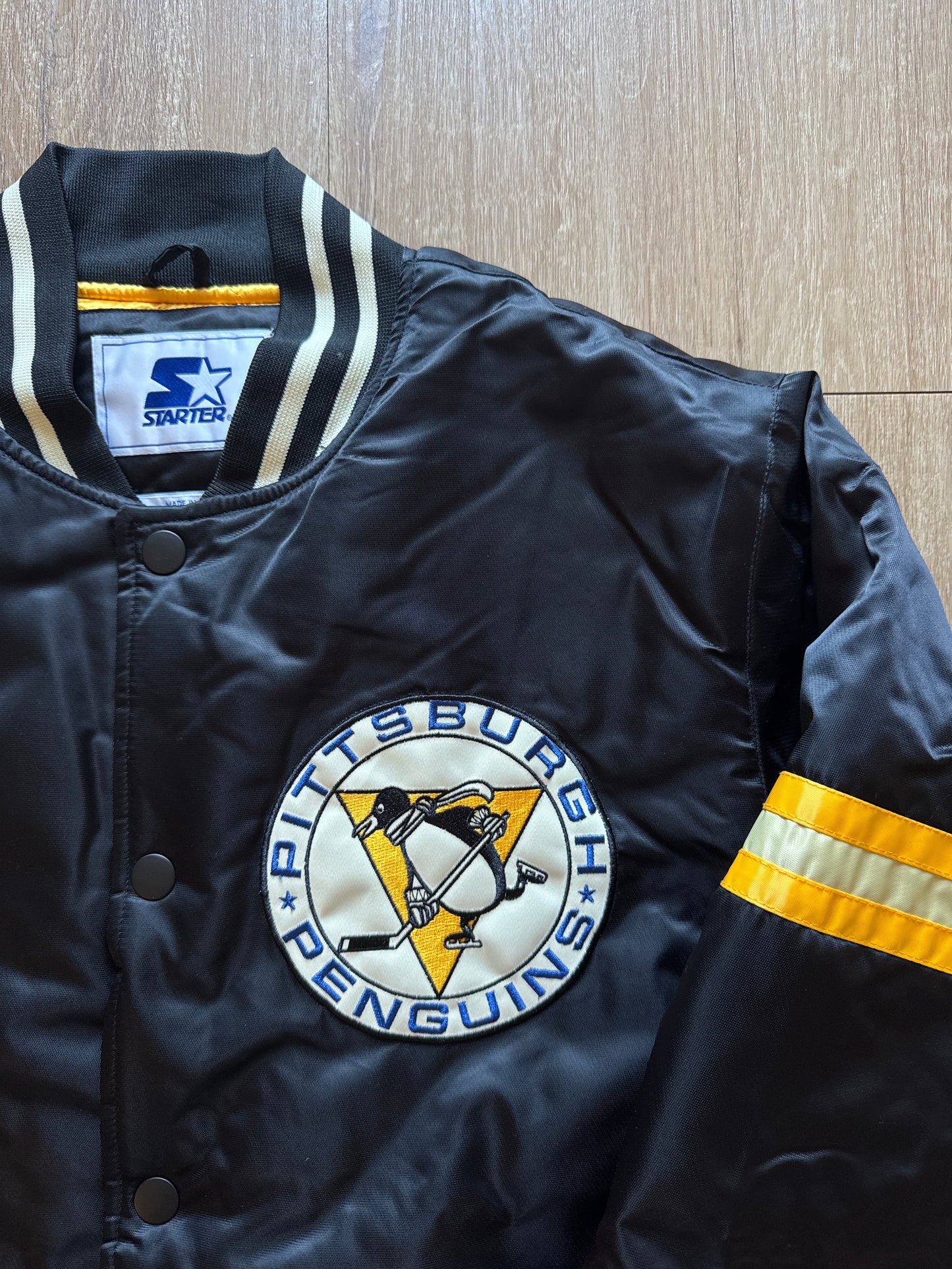 Starter Pittsburgh Penguins NHL Satin Bomber Jacket