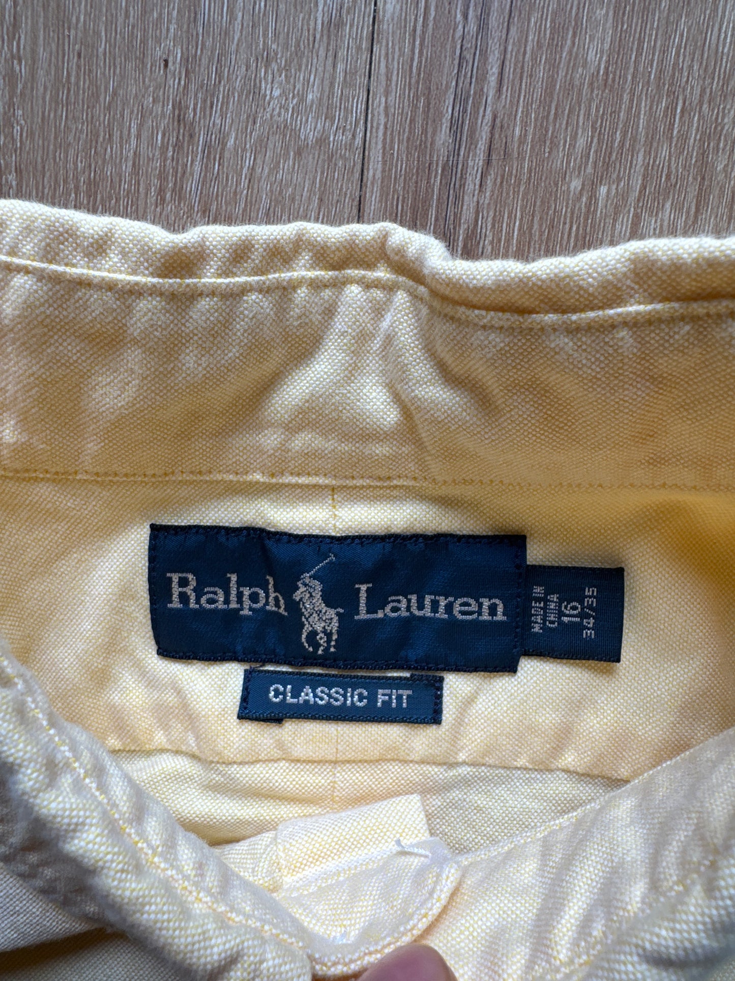 Polo Ralph Lauren Yellow Classic Fit Button Up Shirt