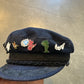 Vintage Wool Greek Fisherman Captain Sailor Souvenir Pins Hat