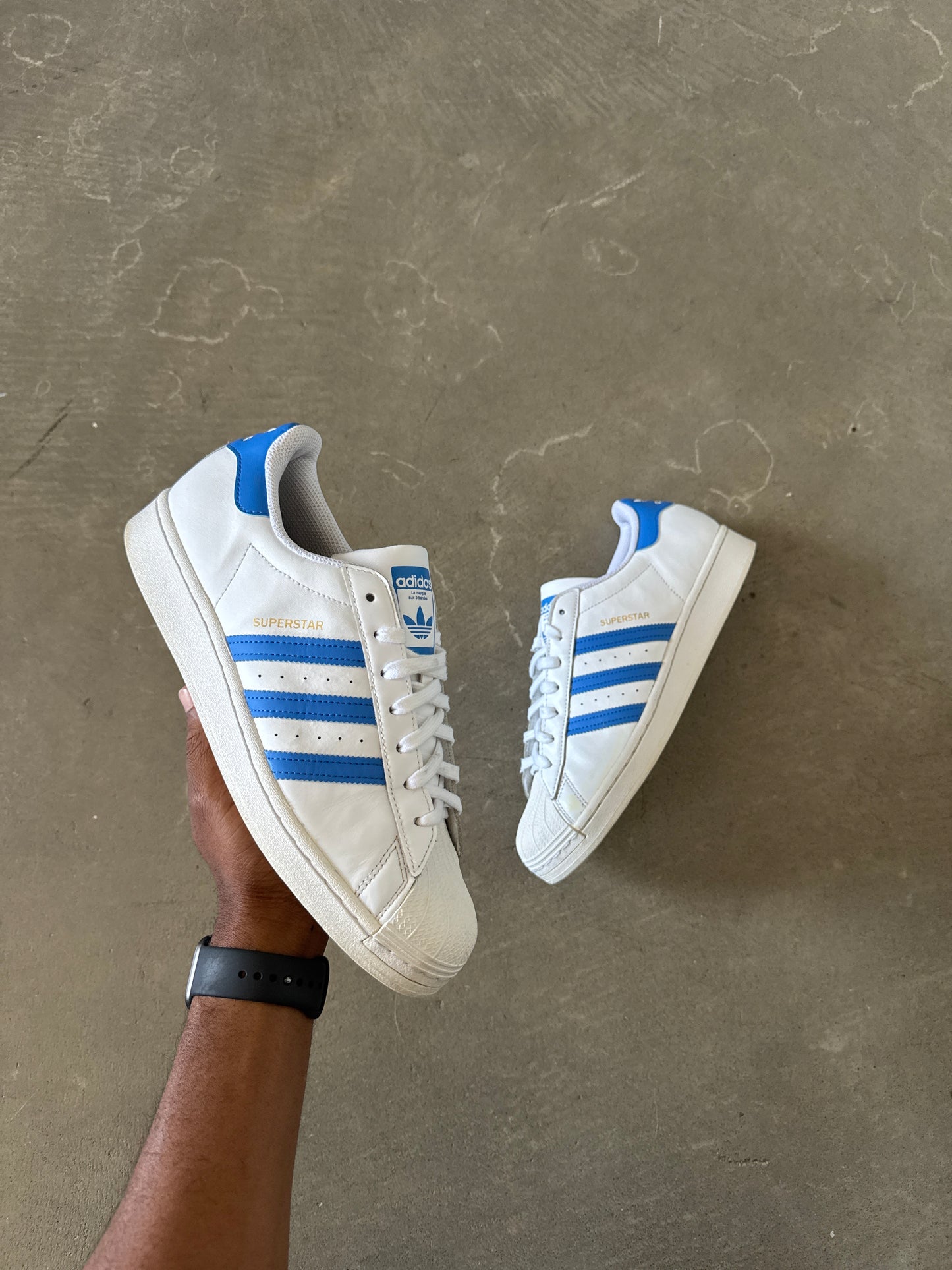 Adidas Superstar White True Blue