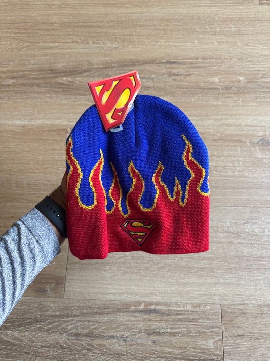 Vintage Y2K Superman Flame Beanie