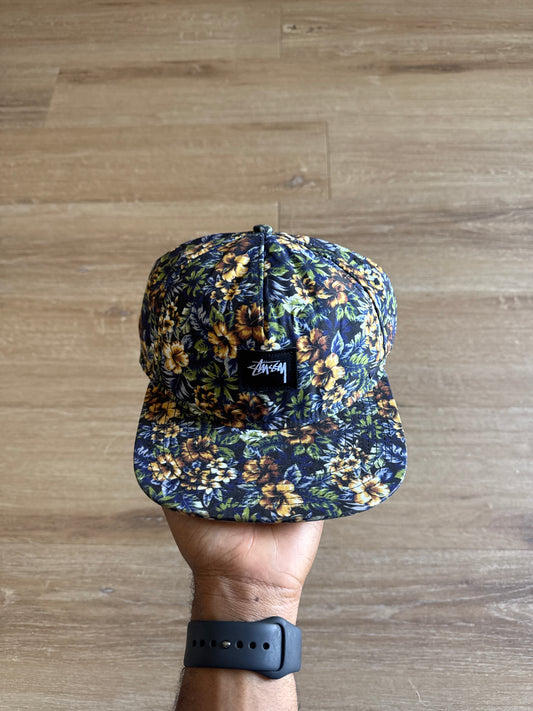 Stussy Island Floral Box Logo Snapback Hat