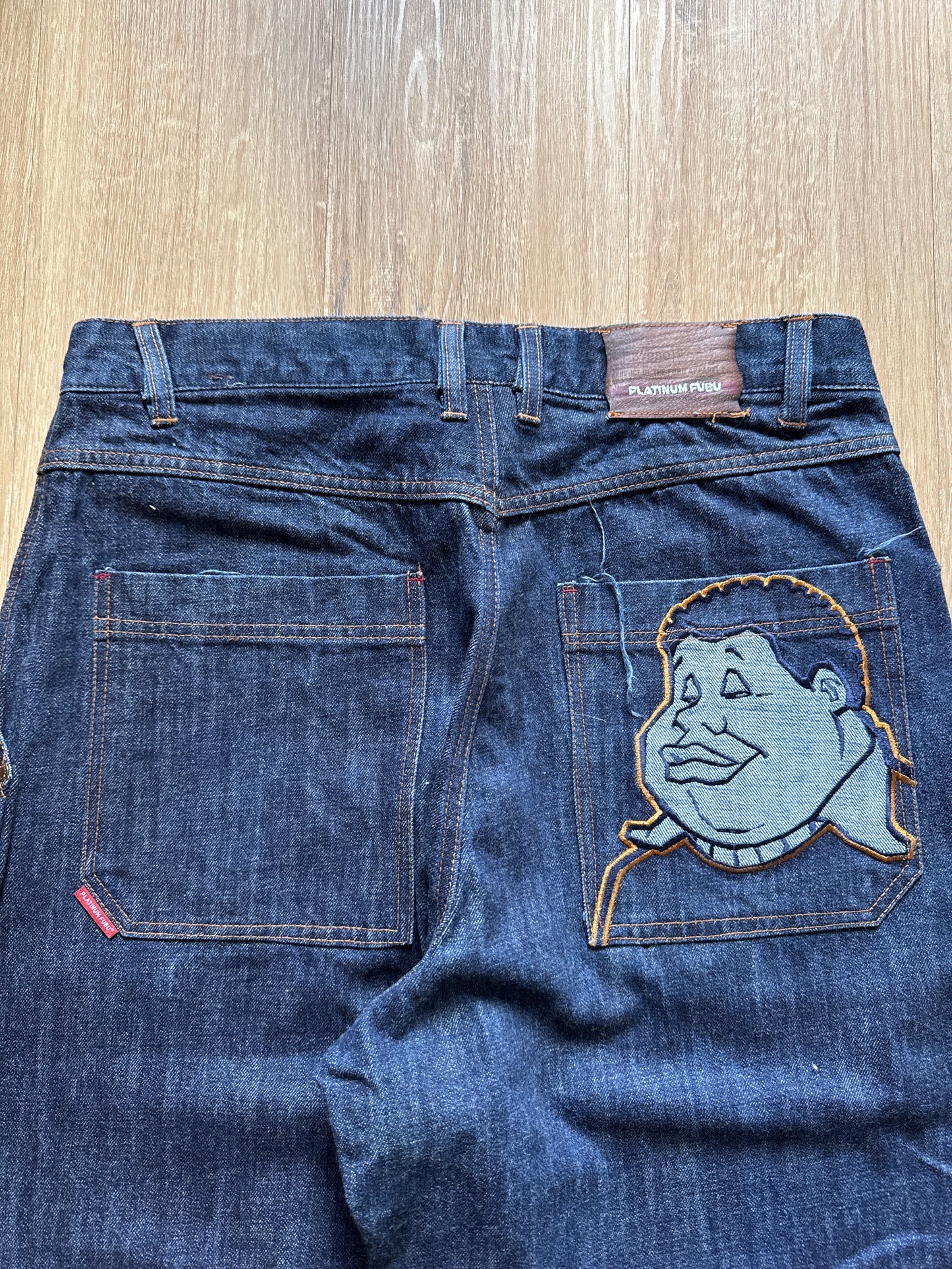 Vintage Y2K Platinum Fubu Fat Albert Baggy Denim Jeans