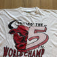 Vintage 1997 Chicago Bulls Taking The 5th World Championship Cropped Tee