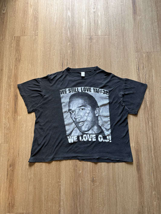 Vintage 90s OJ Simpson We Still Love Ya #32 We Love O.J! Don’t Squeeze The Juice Tee