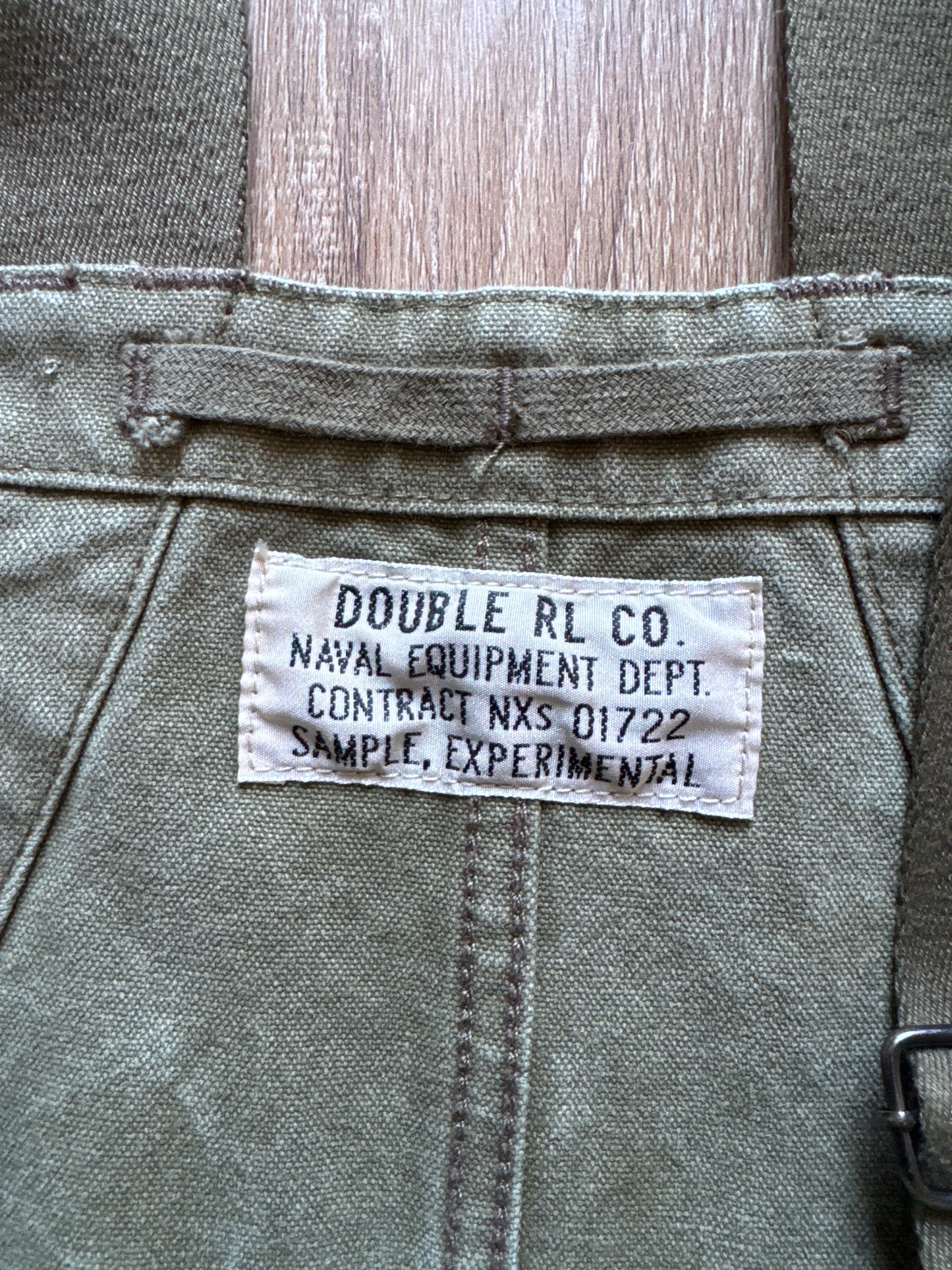 Vintage Sample Experimental Polo Ralph Lauren Double RL Co Naval Equipment Dept. Contract NXS 01722 Rennick Overall
