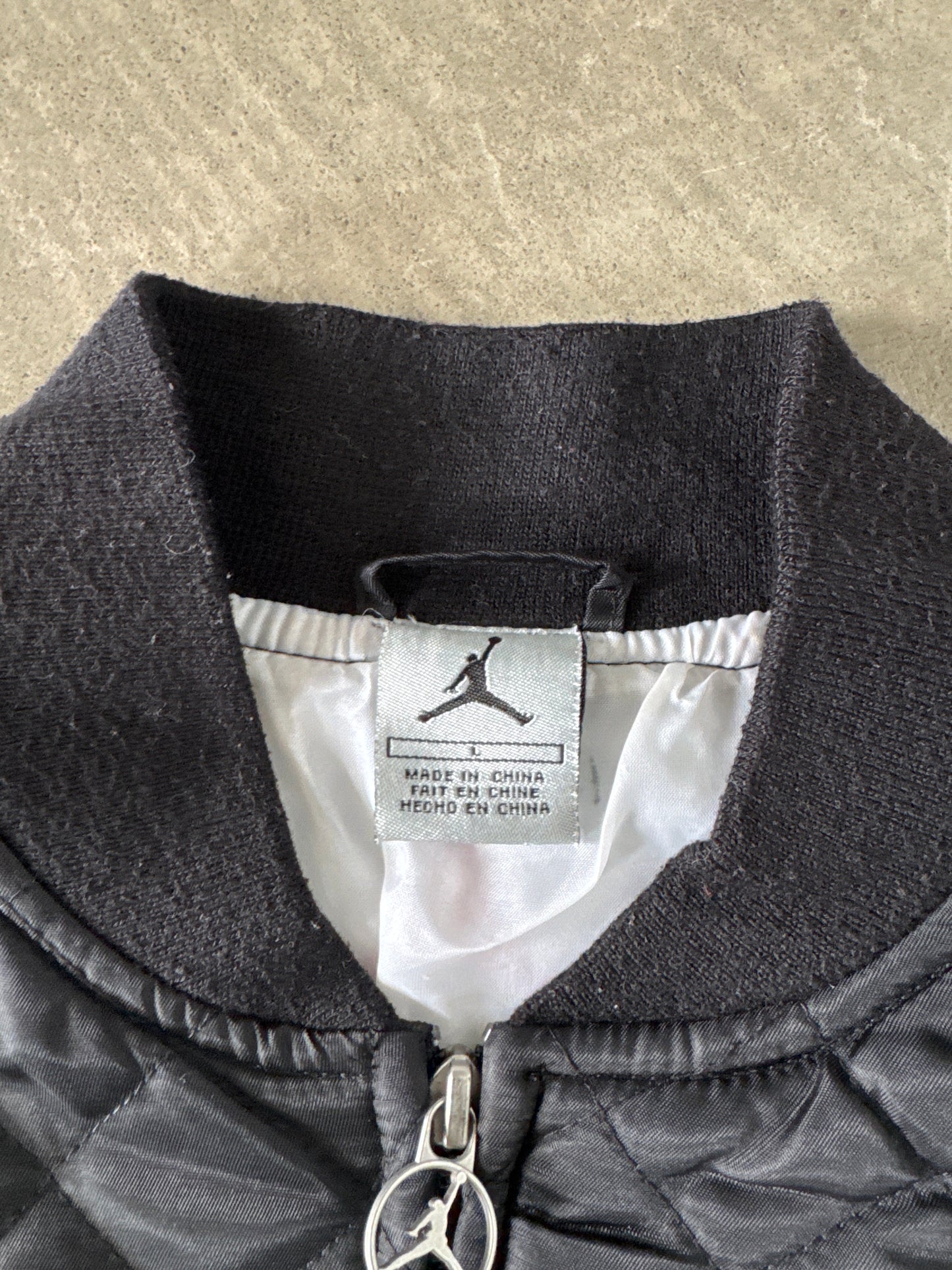 Y2K Youth Air Jordan Embroidered ￼ Logo Quilted Varisty Style Jacket