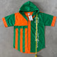 Vintage 90s University Of Miami Hurricanes Hooded Tee Shorts Set