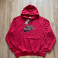 Vintage Y2K Nike Red Embroidered Logo Hoodie