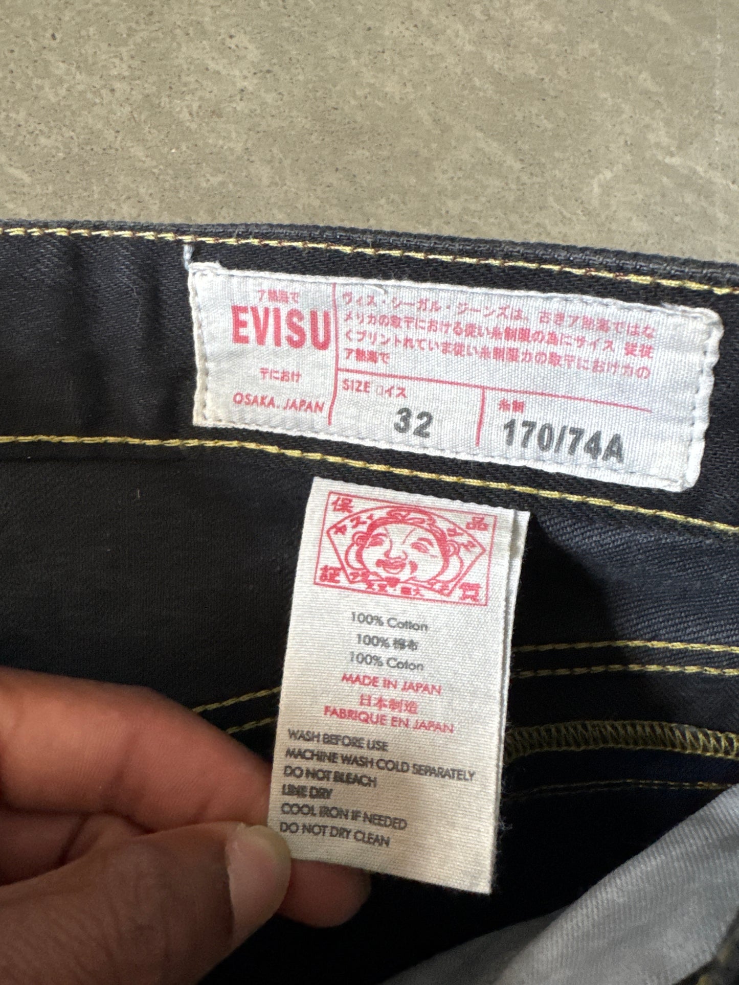 Evisu Embroidered Orange Bull Selvedge Japanese Denim Jeans