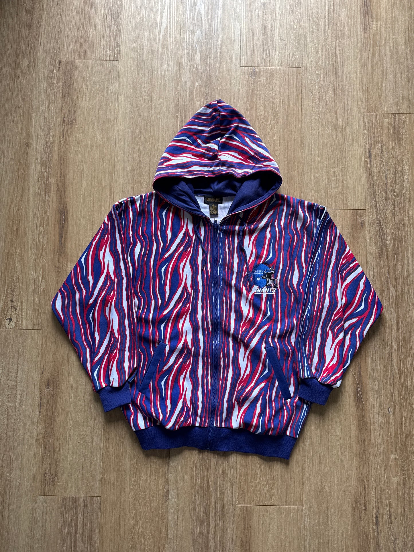 Vintage 90s New York Giants Hooded Zip Up