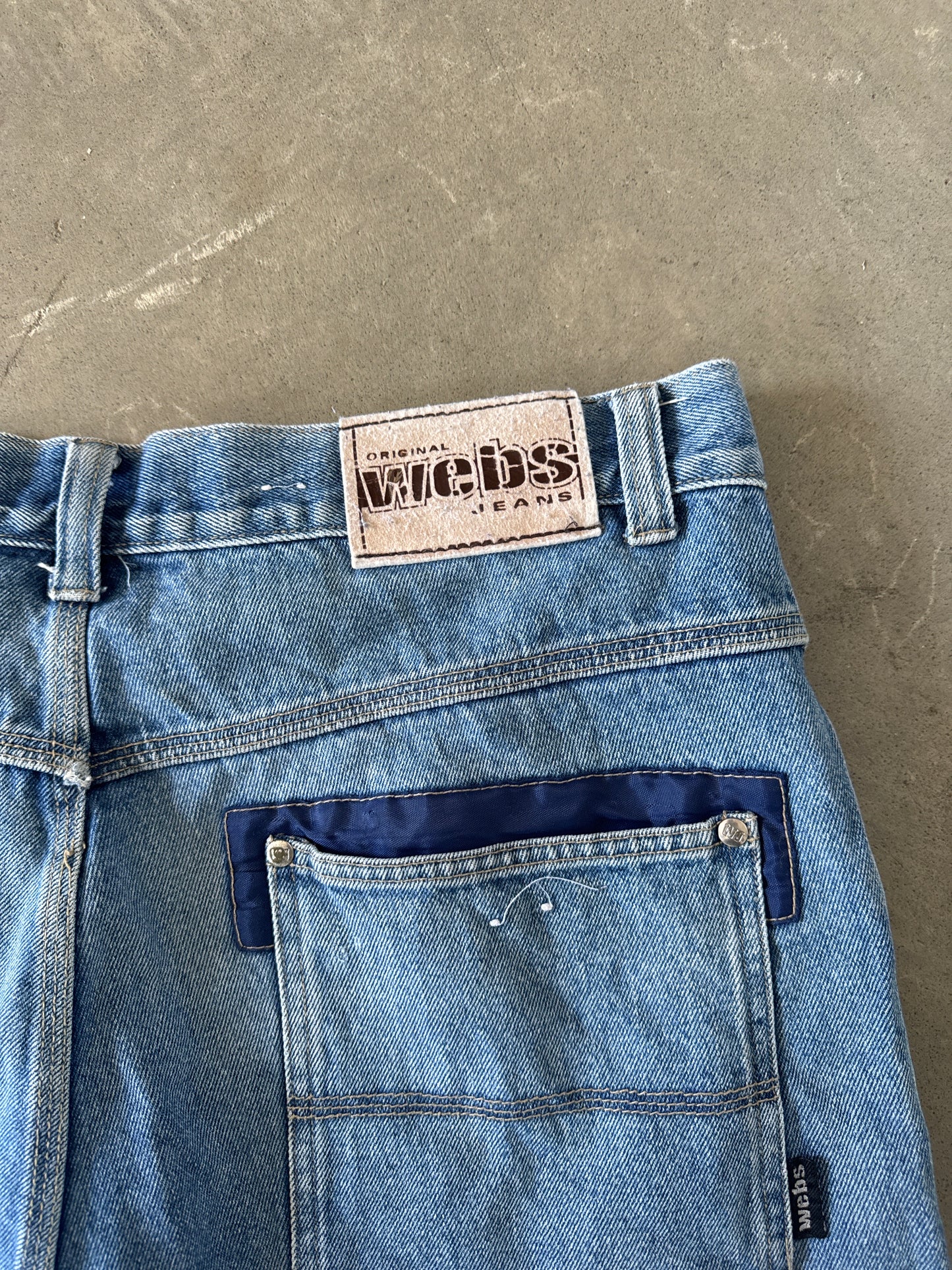 Vintage Webs Baggy Denim Jean Shorts