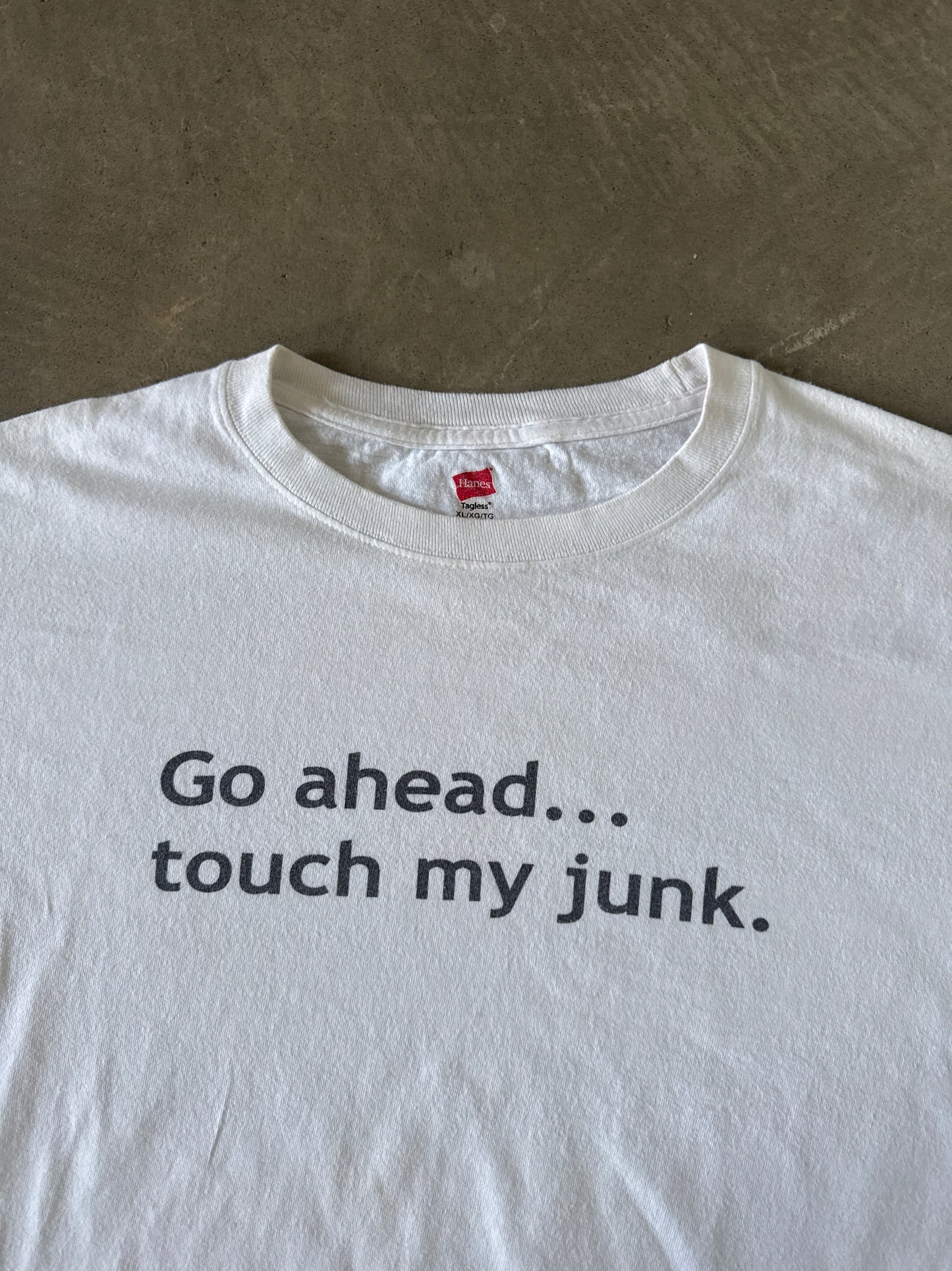 Go Ahead Touch My Junk Boxy Parody Tee