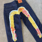 Evisu Embroidered Japanese Wave Art Salvage Denim Jeans