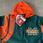 Vintage 90s University Of Miami Hurricanes Long Parka Stadium Coat Jacket