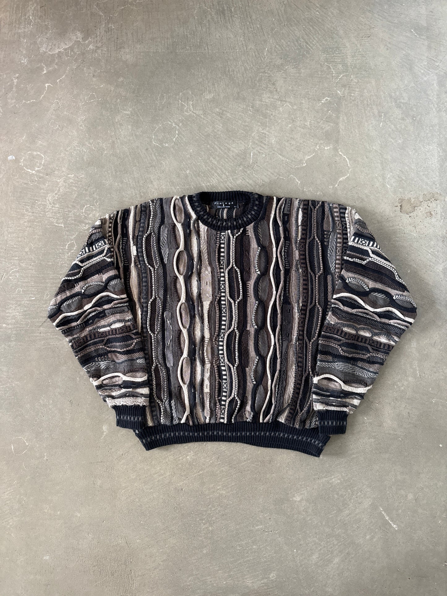 Vintage 90s Protegé Chain Knit Coogi Style Sweater