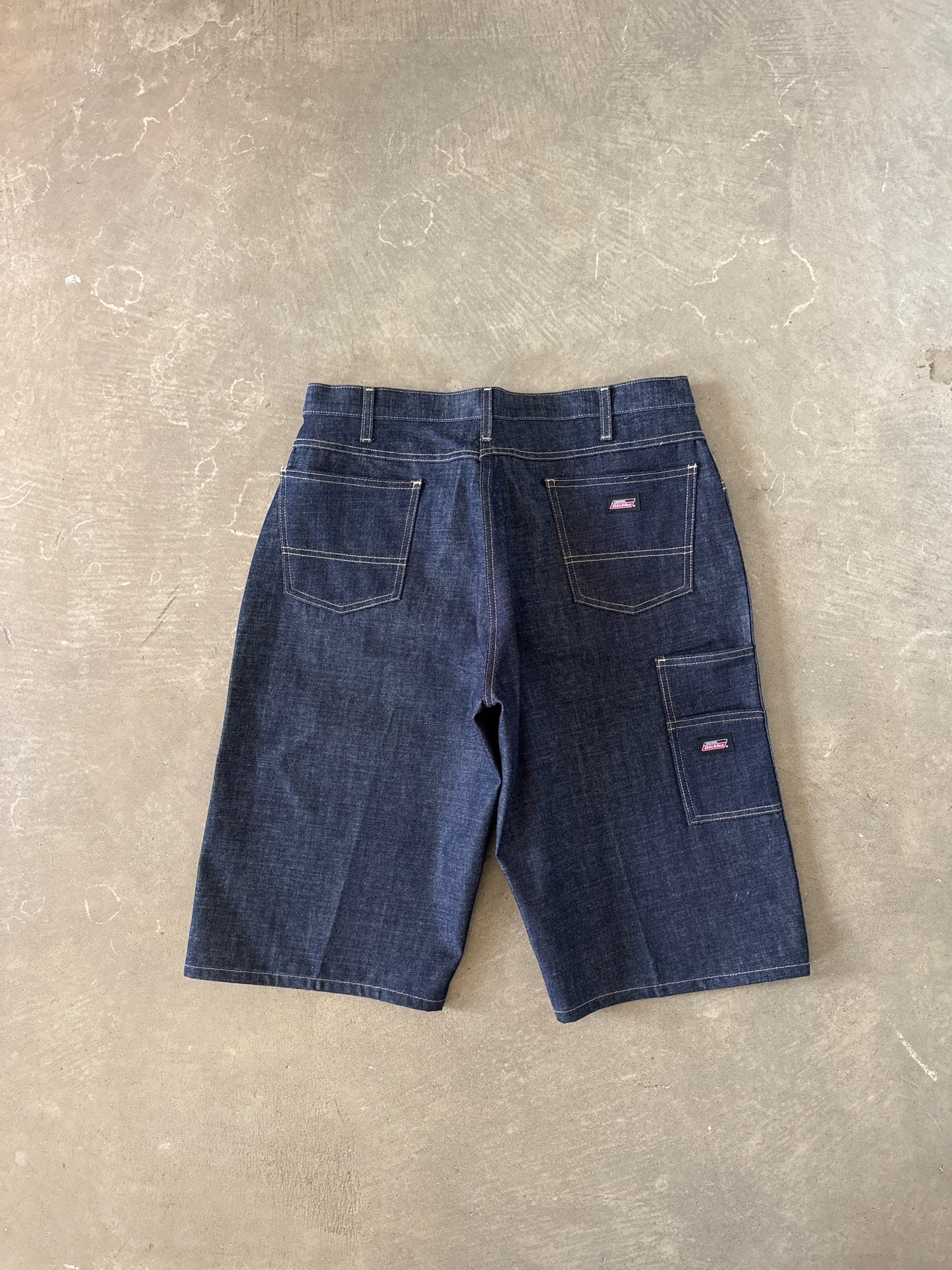 Vintage Dickies Baggy Dark Denim Jean Shorts