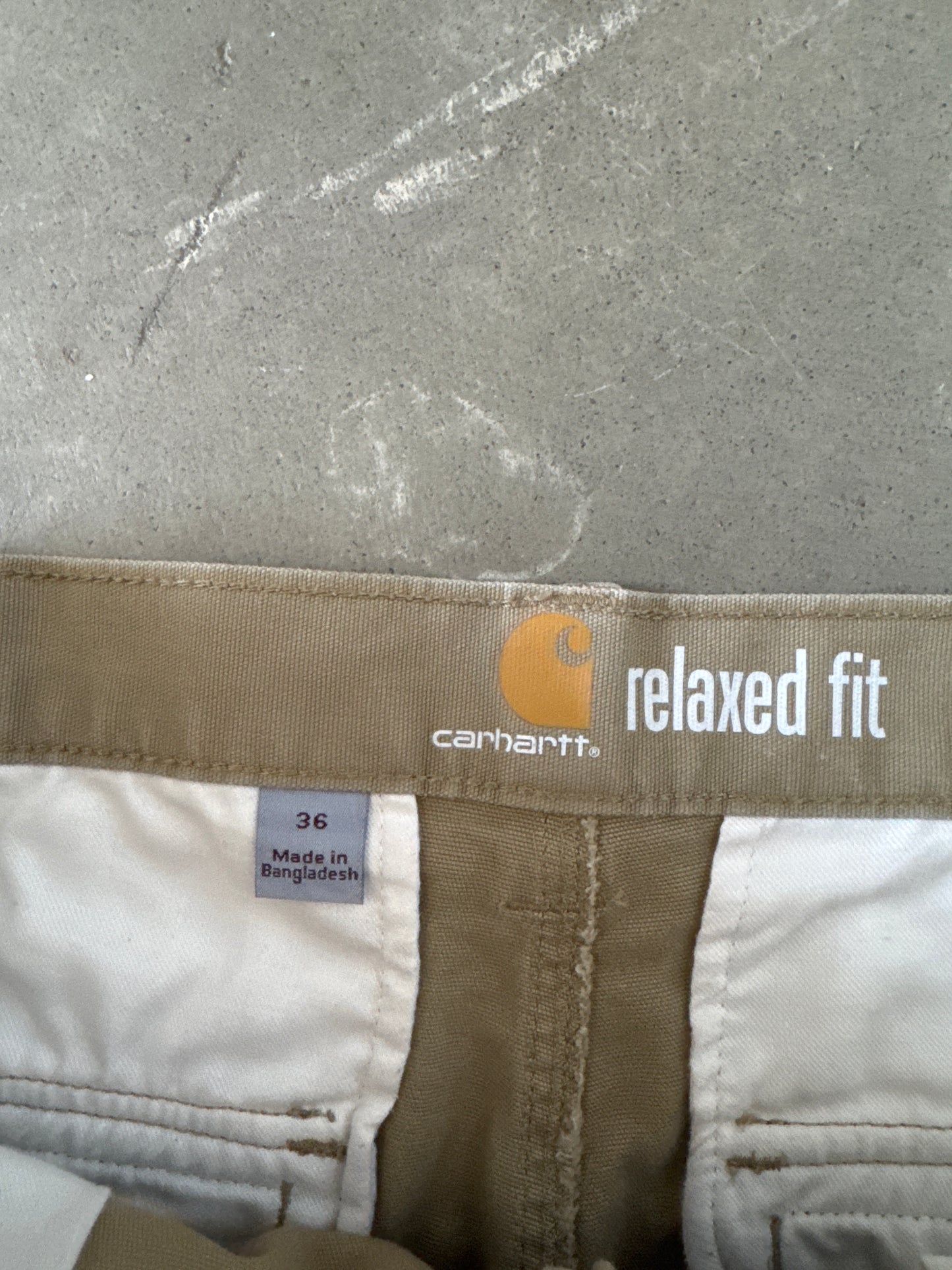 Carhartt Relaxed Fit Tan Cargo Shorts