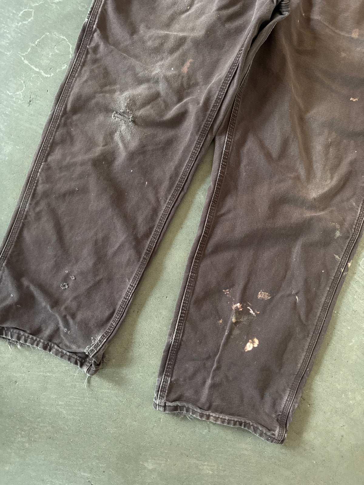 Vintage Carhartt Faded Distressed Brown Dungaree Fit Carpenter Pants