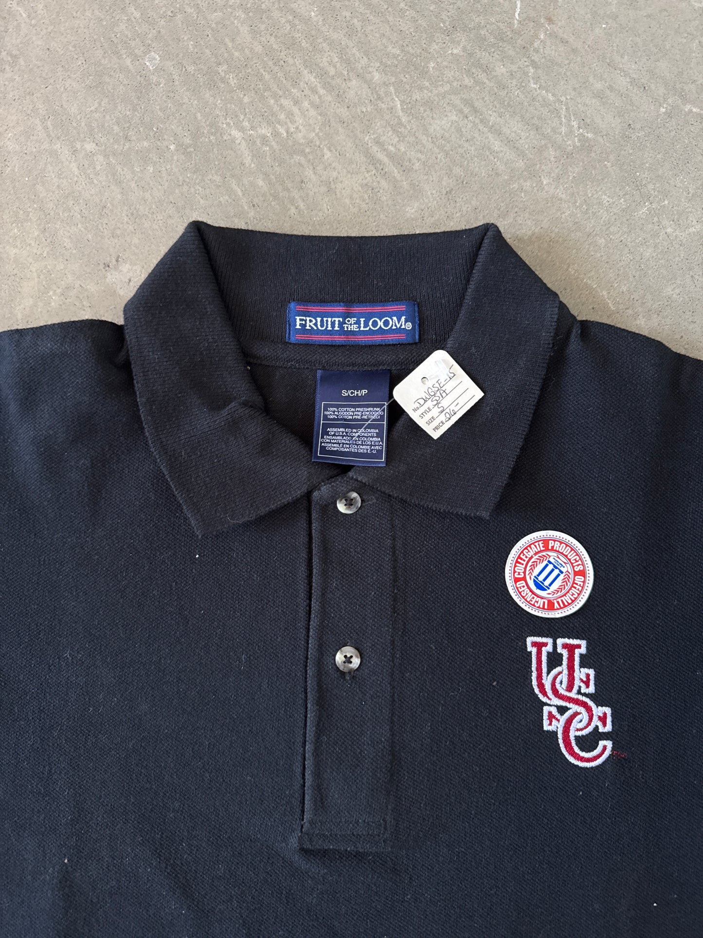 Vintage University Of South Carolina Gamecocks Embroidered Logo Polo Shirt