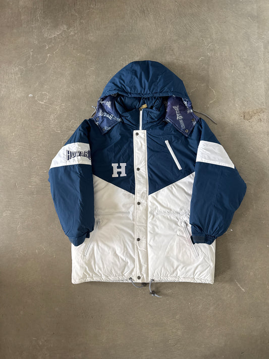 Vintage 90s Howard University Bison Long Puffer Jacket