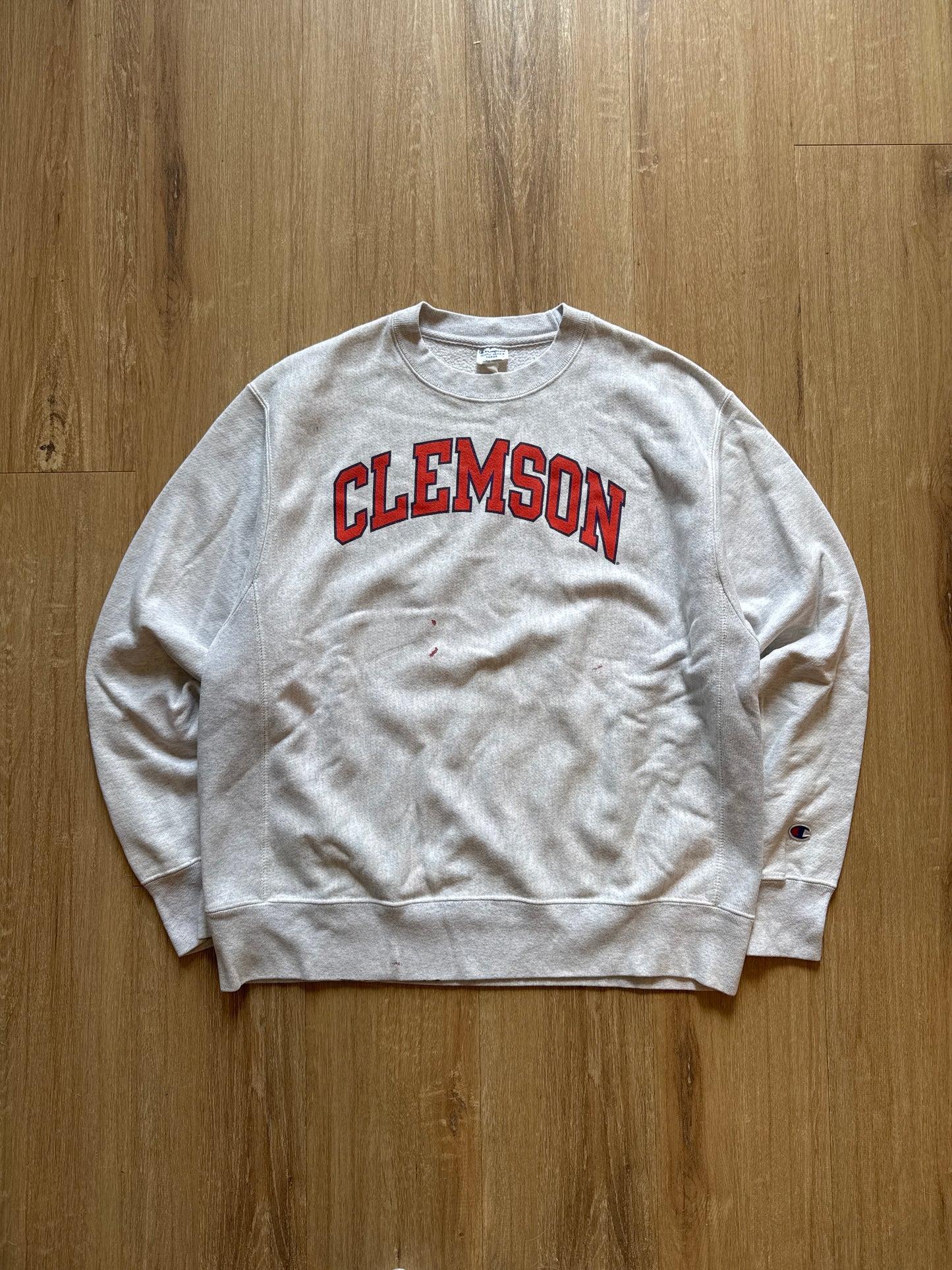Vintage Champion University Of Clemson Tigers Reverse Weave Sweatshirt