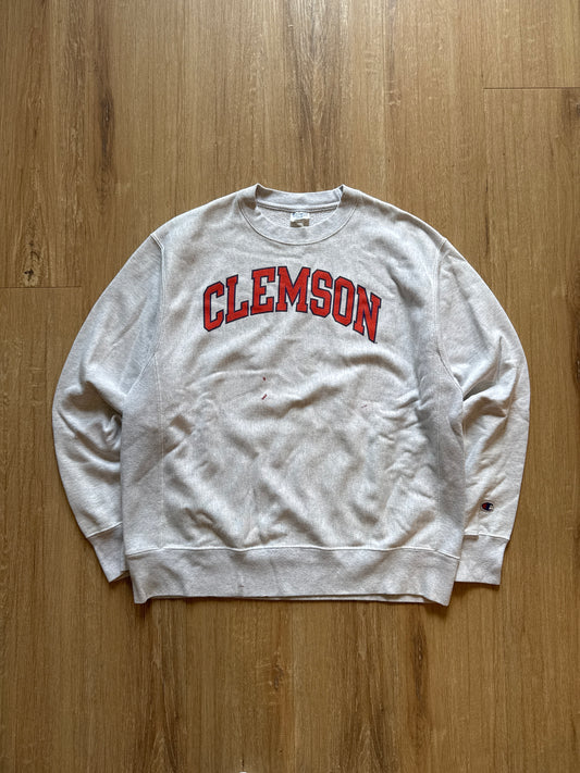 Vintage Champion University Of Clemson Tigers Reverse Weave Sweatshirt