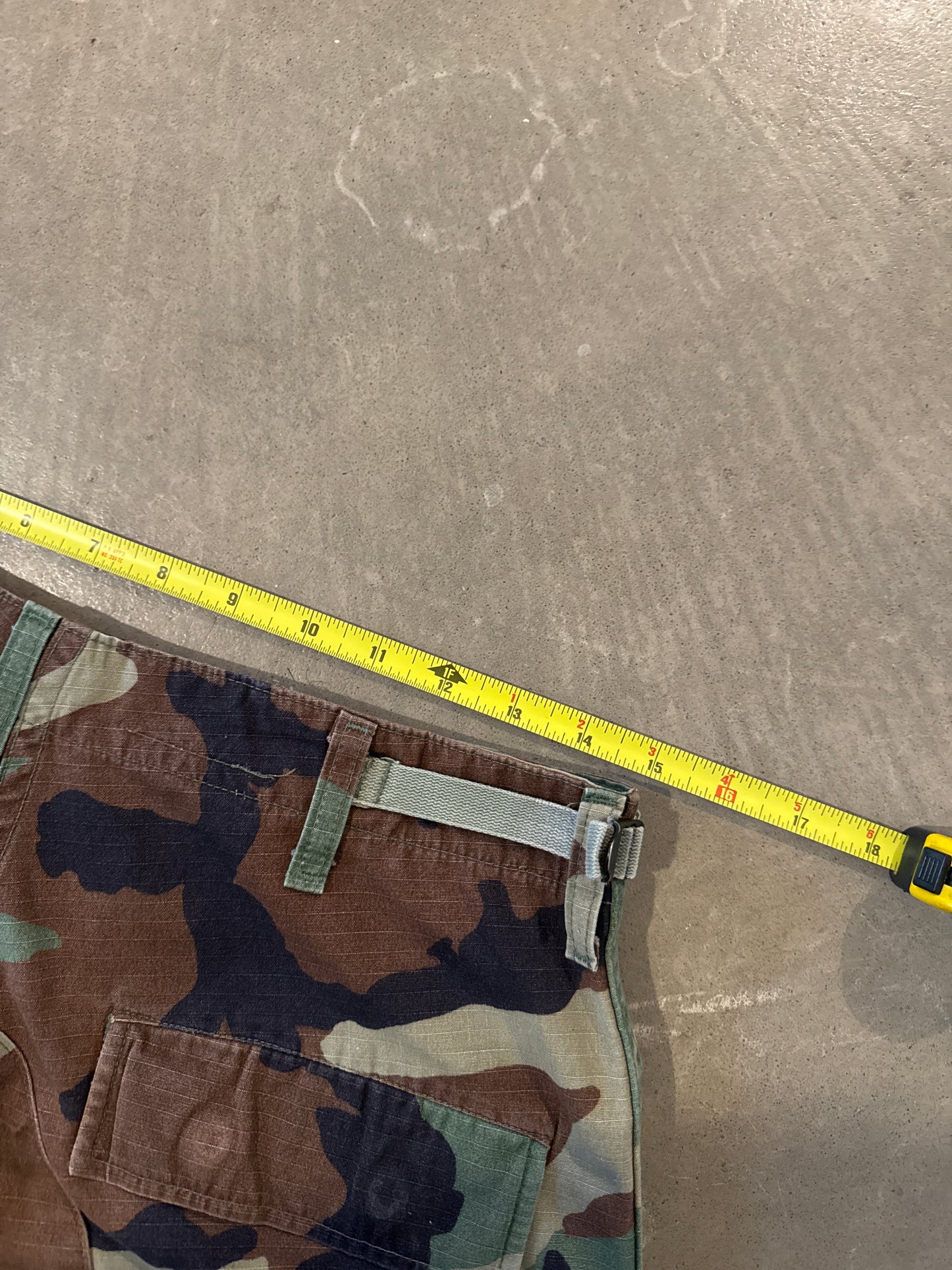 Vintage Military Camo Cargo Long Shorts