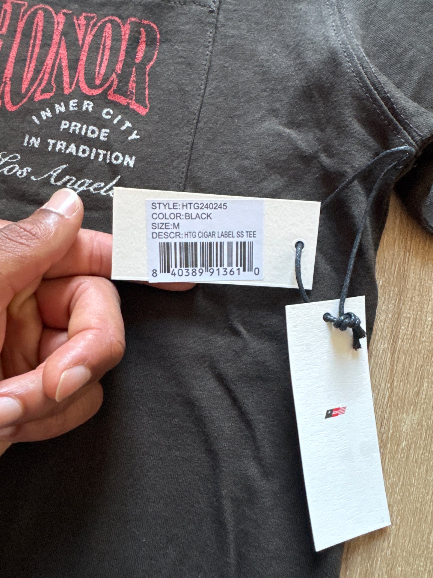 Honor The Gift Cigar Label SS Brown Tee