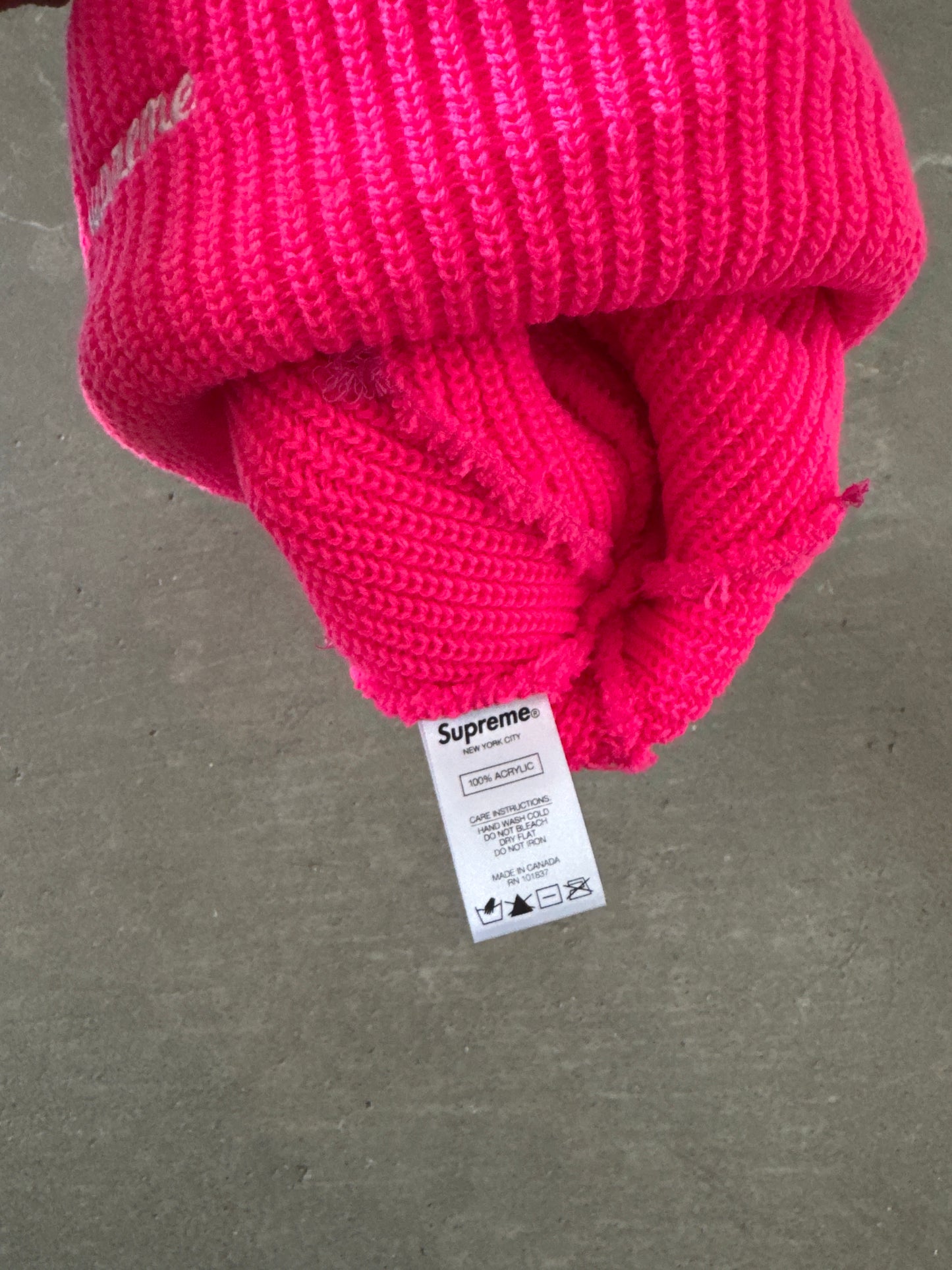 Supreme Loose Gauge Pink Beanie (SS21)