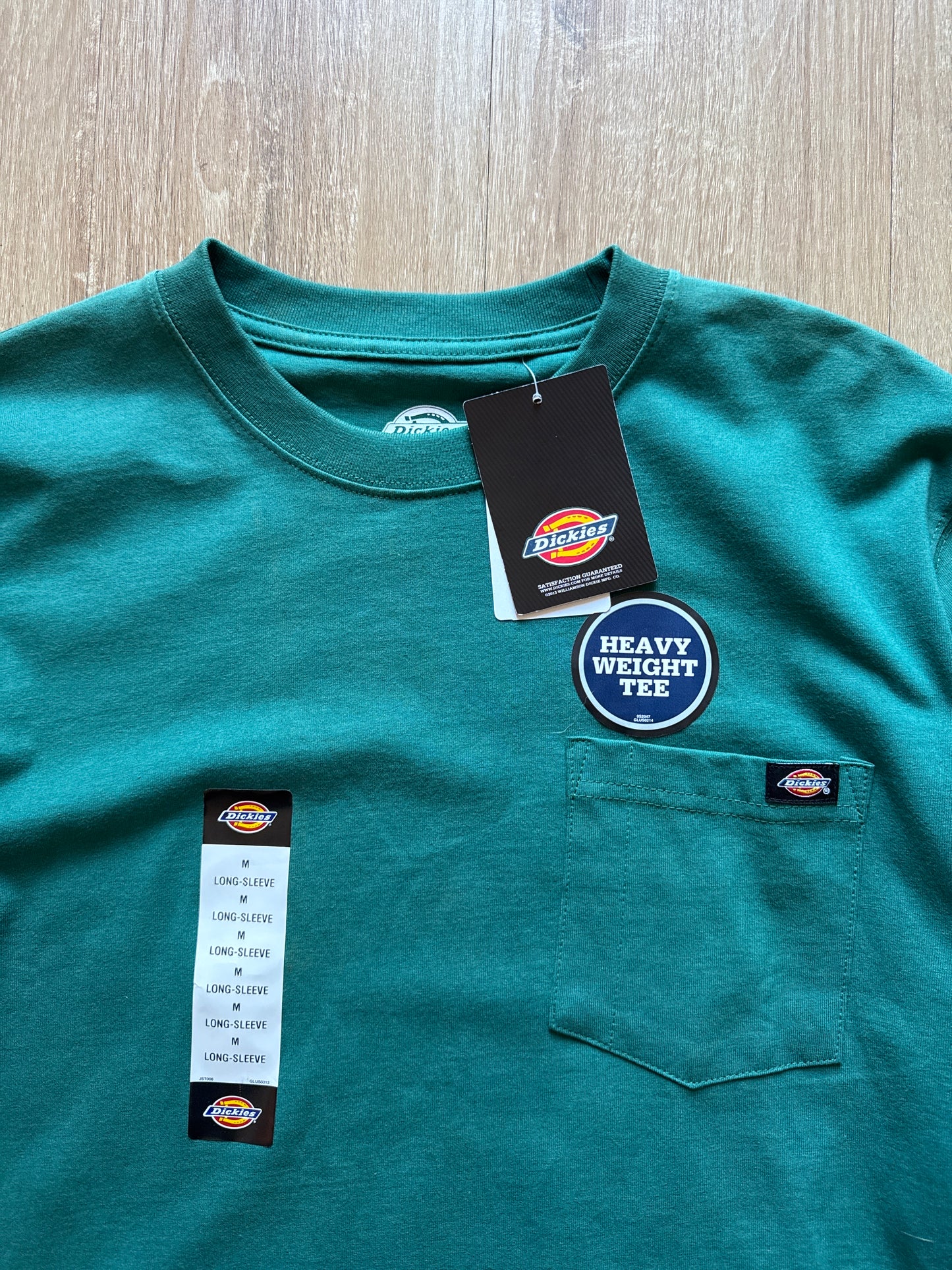 Dickies Chest Pocket Logo Heavyweight Jersey Knit Crew Long Sleeve Tee