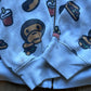Vintage 90s Baby Milo Junk Food All Over Print Hooded Zip Up
