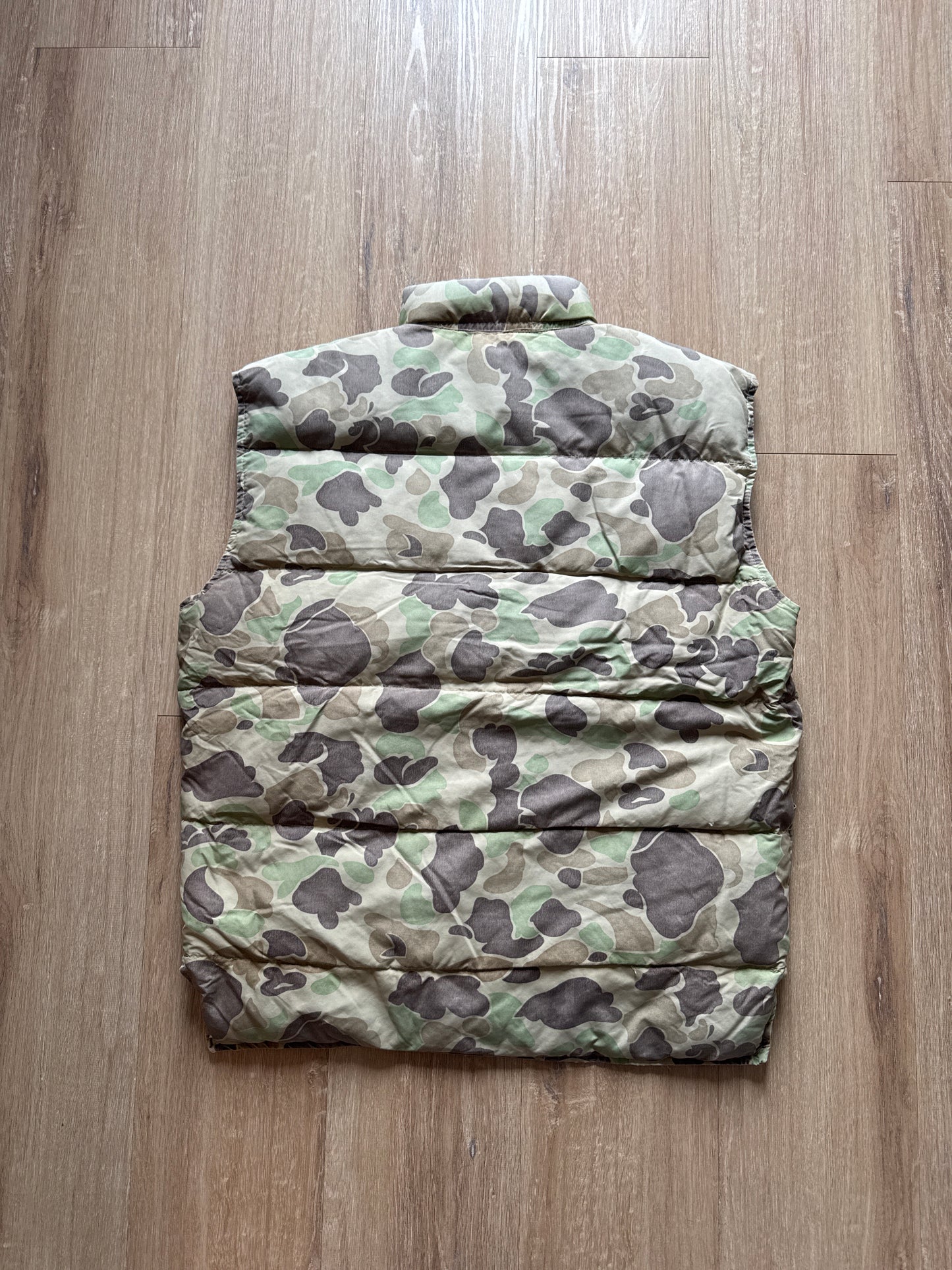 Vintage Cabela Faded Duck Camo Reversible Vest